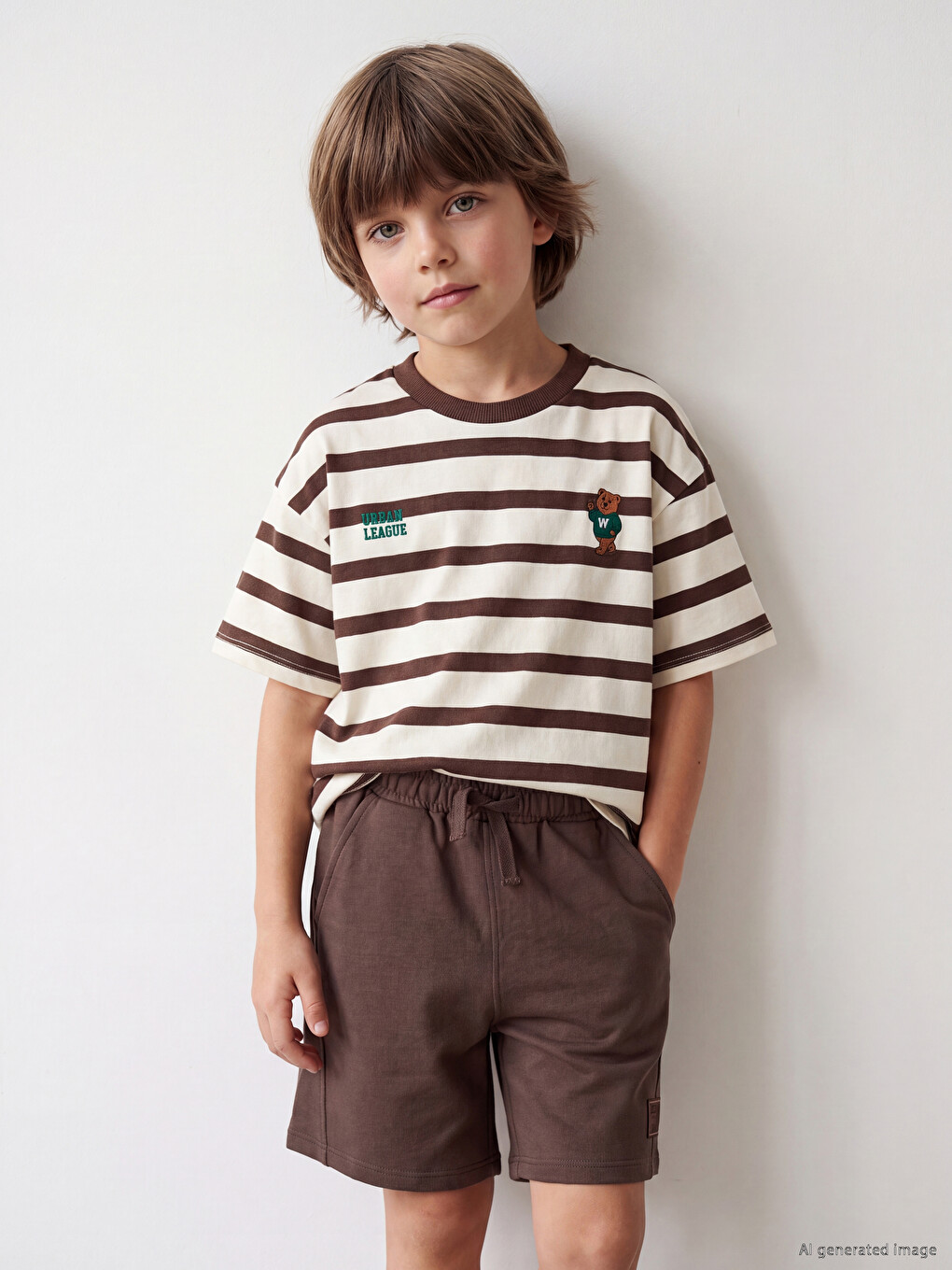 Striped Embroidered Boys' T-shirt