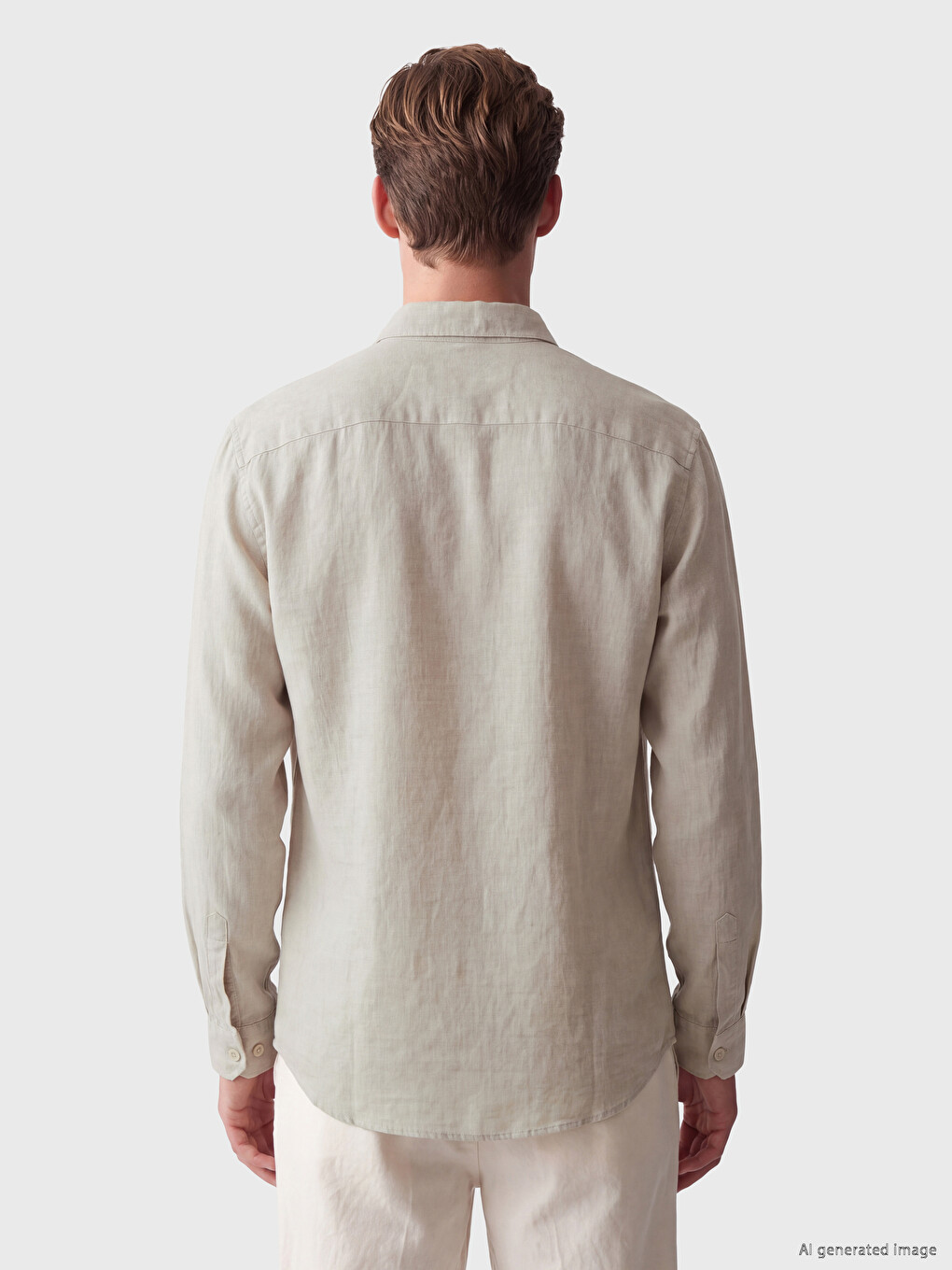Këmishë Lino Regular Fit 100% Për Burra-3