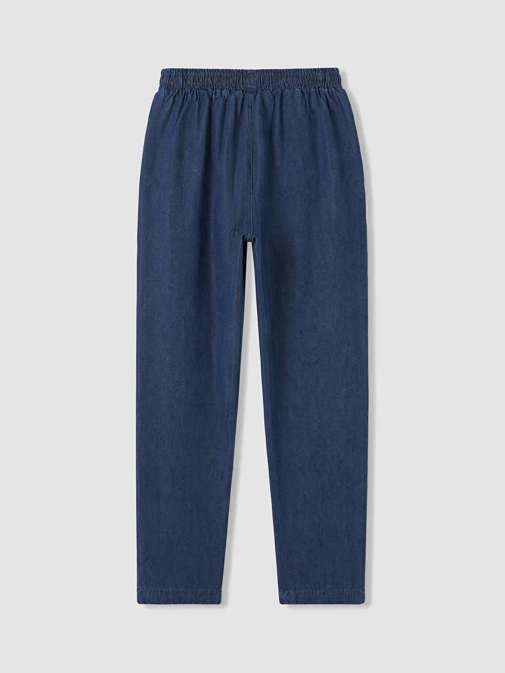 İndigo Beli Lastikli Carrot Fit Kadın Jean Pantolon-2