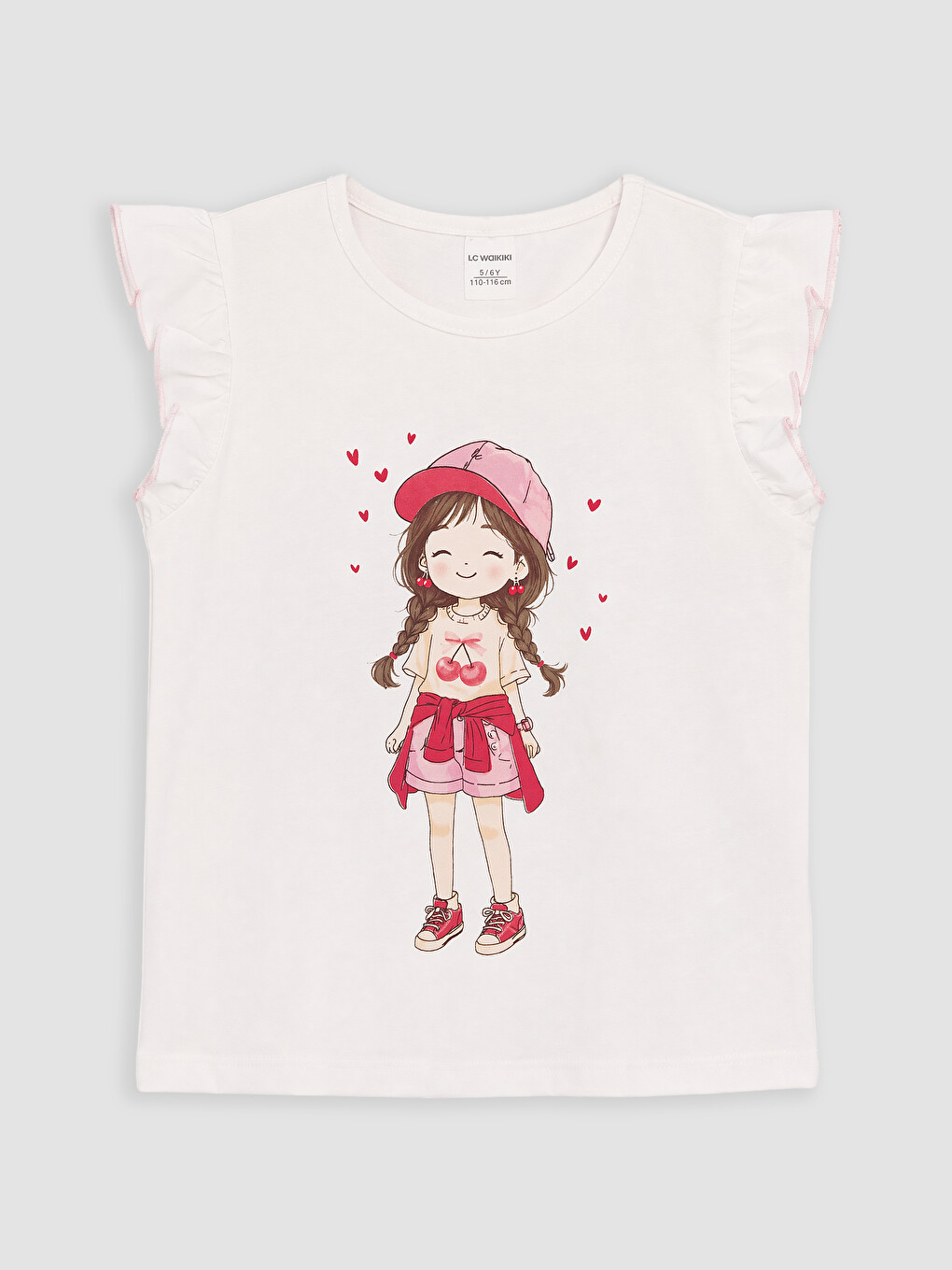 Crew Neck Printed Girls' Tank Top 2 Pack-1