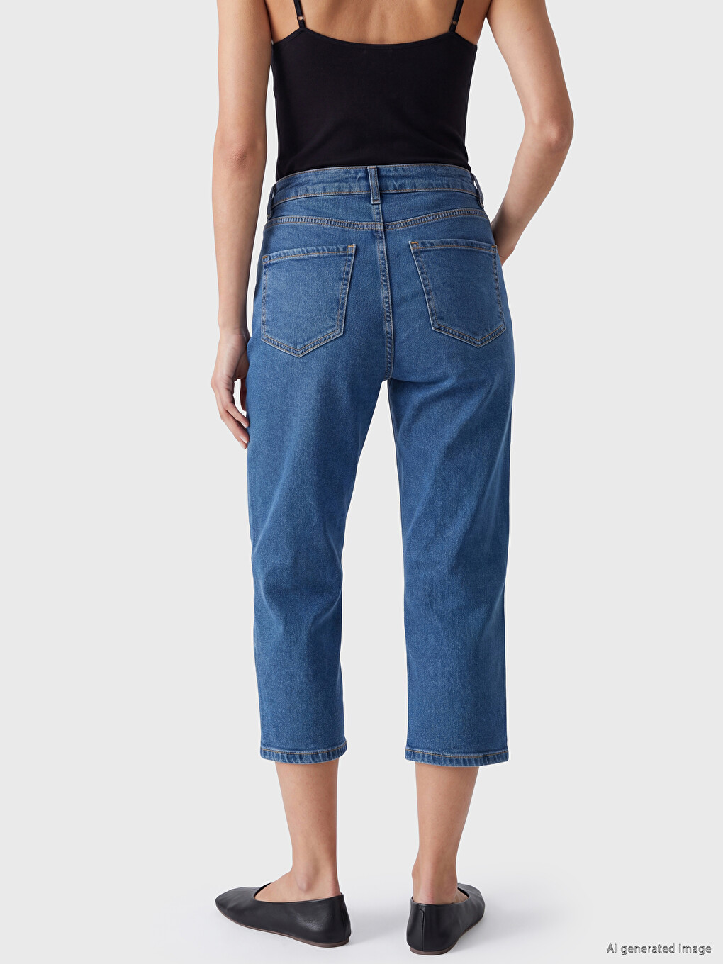 Slim Fit Women's Denim Capri