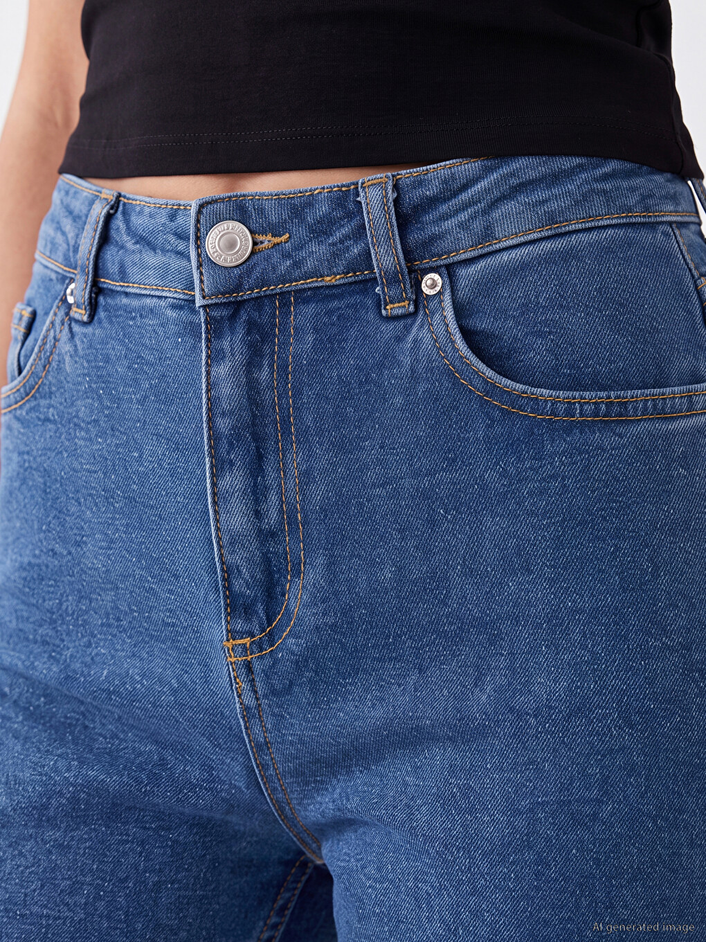 Slim Fit Women's Denim Capri-2
