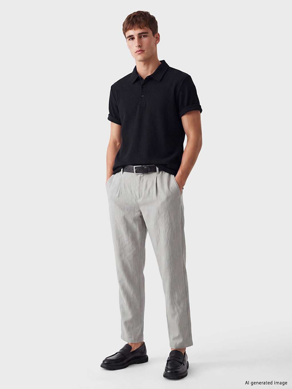 Polo Collar Men's T-shirt-1