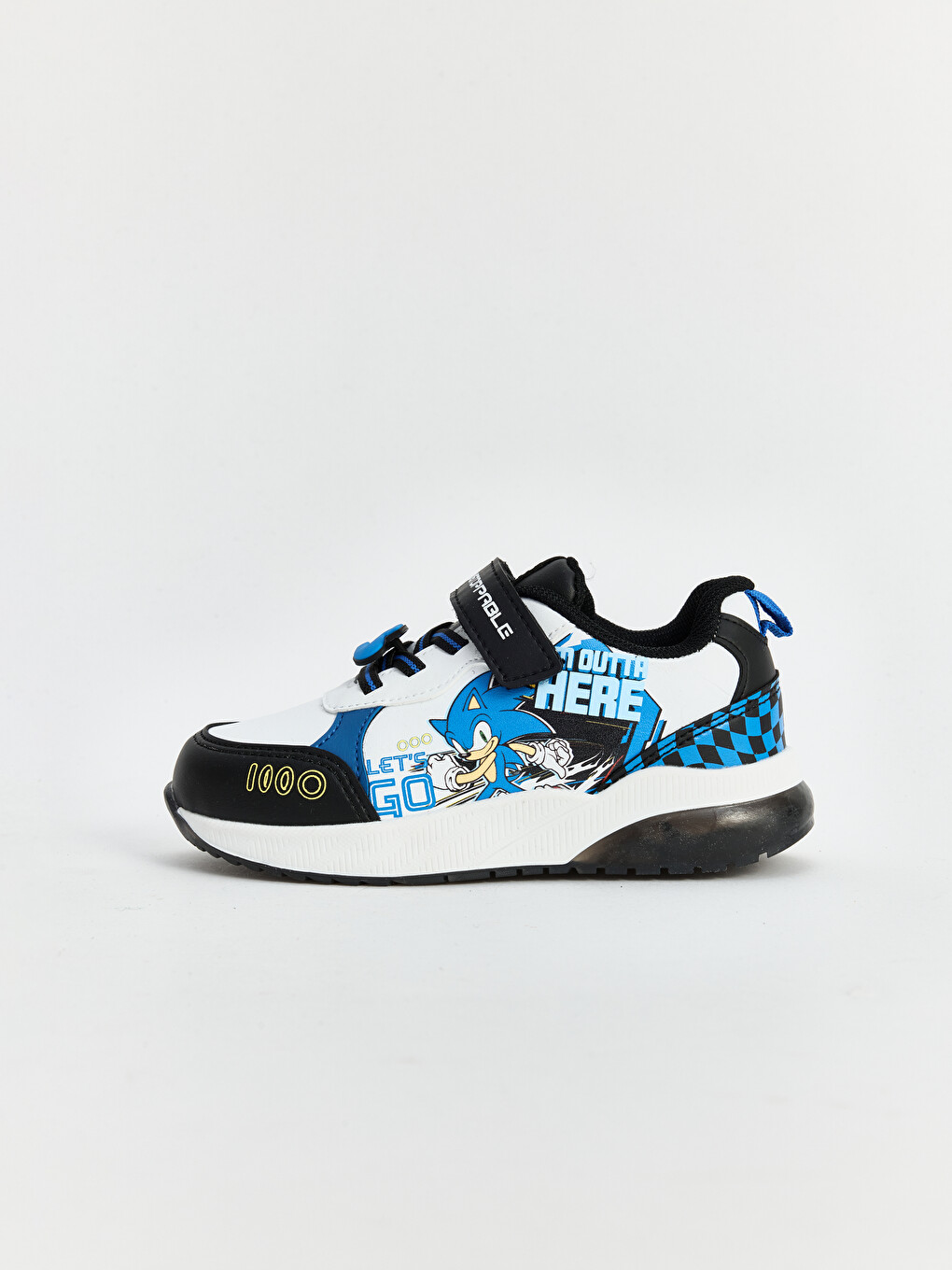 Siyah Cırt Cırtlı Sonic Baskılı Erkek Çocuk Sneaker-1
