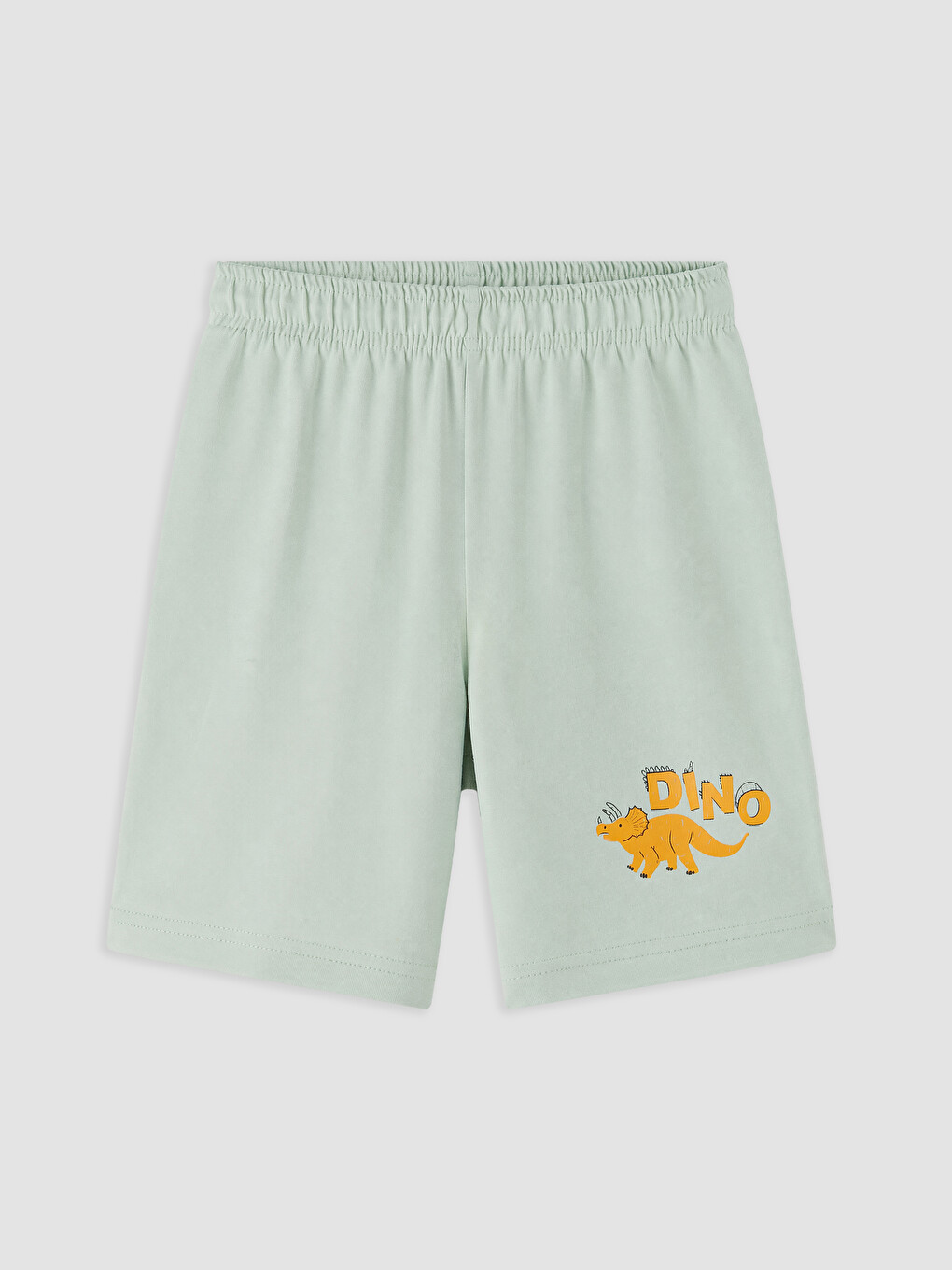 Yeşil Baskılı Erkek Çocuk 2'li Pijama Şort-1