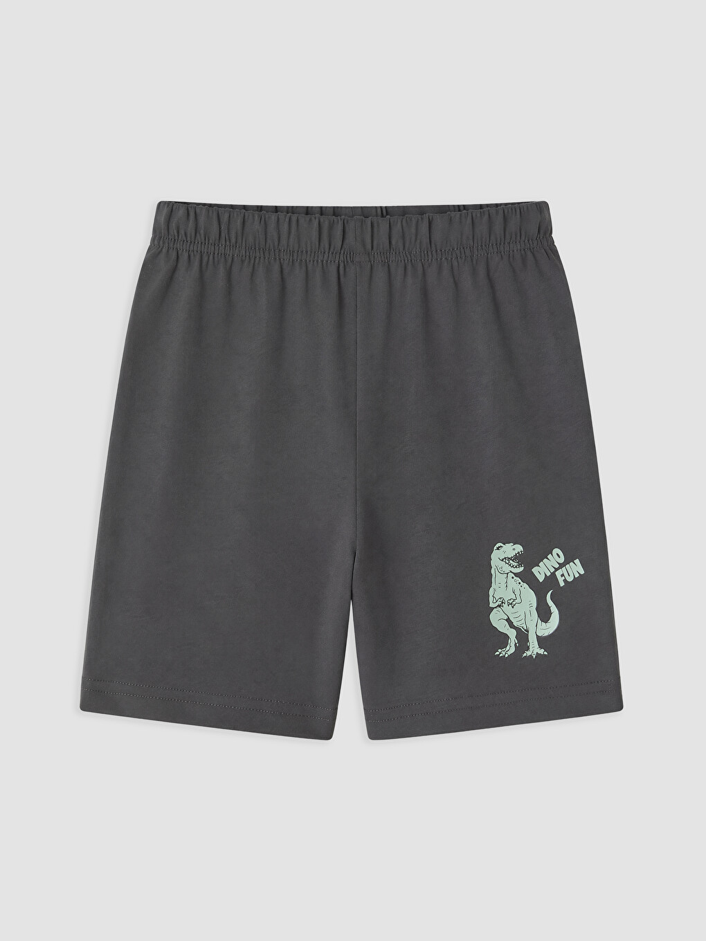 Yeşil Baskılı Erkek Çocuk 2'li Pijama Şort-3