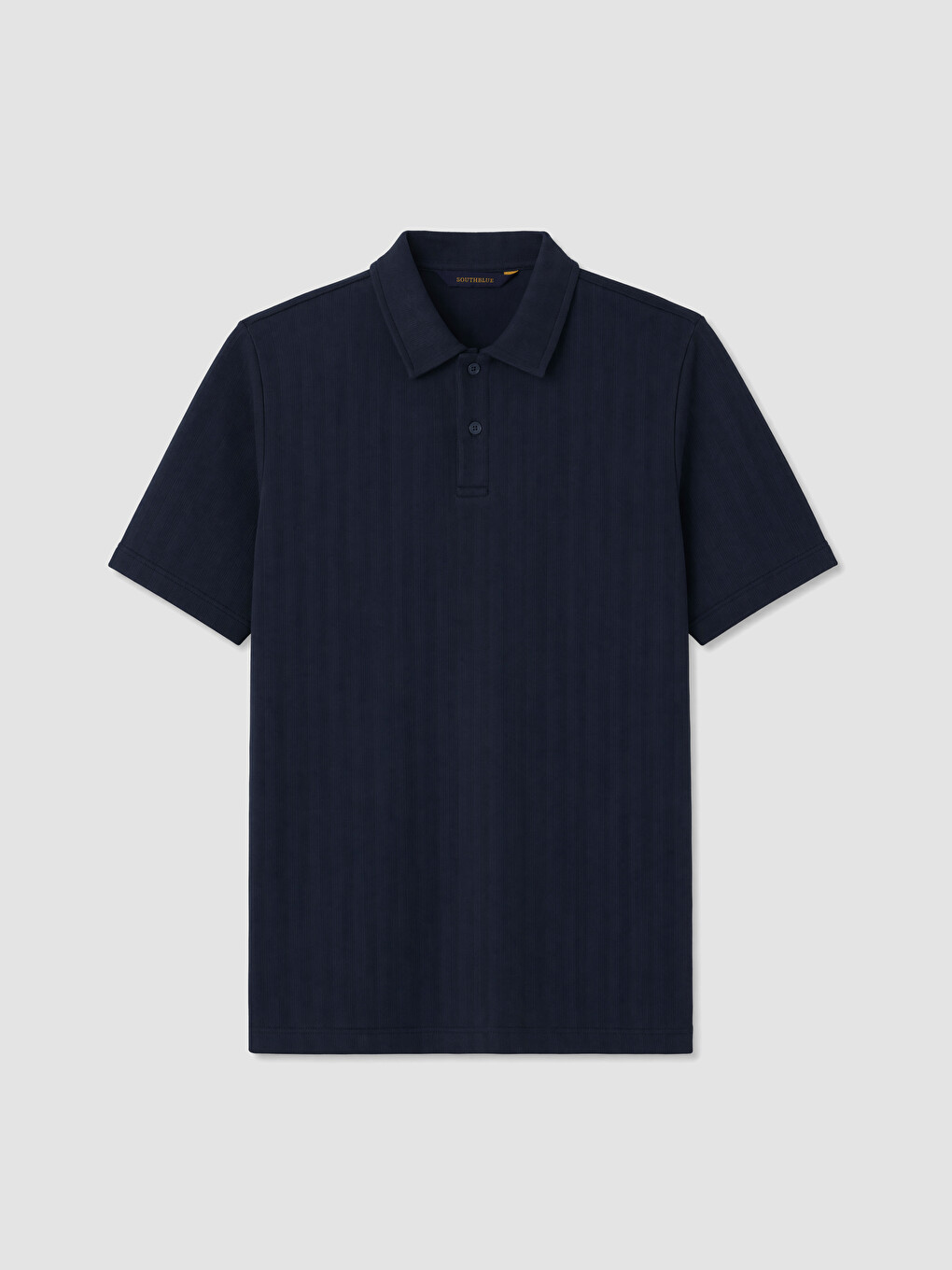 Lacivert Polo Yaka Dokulu Erkek Tişört-4