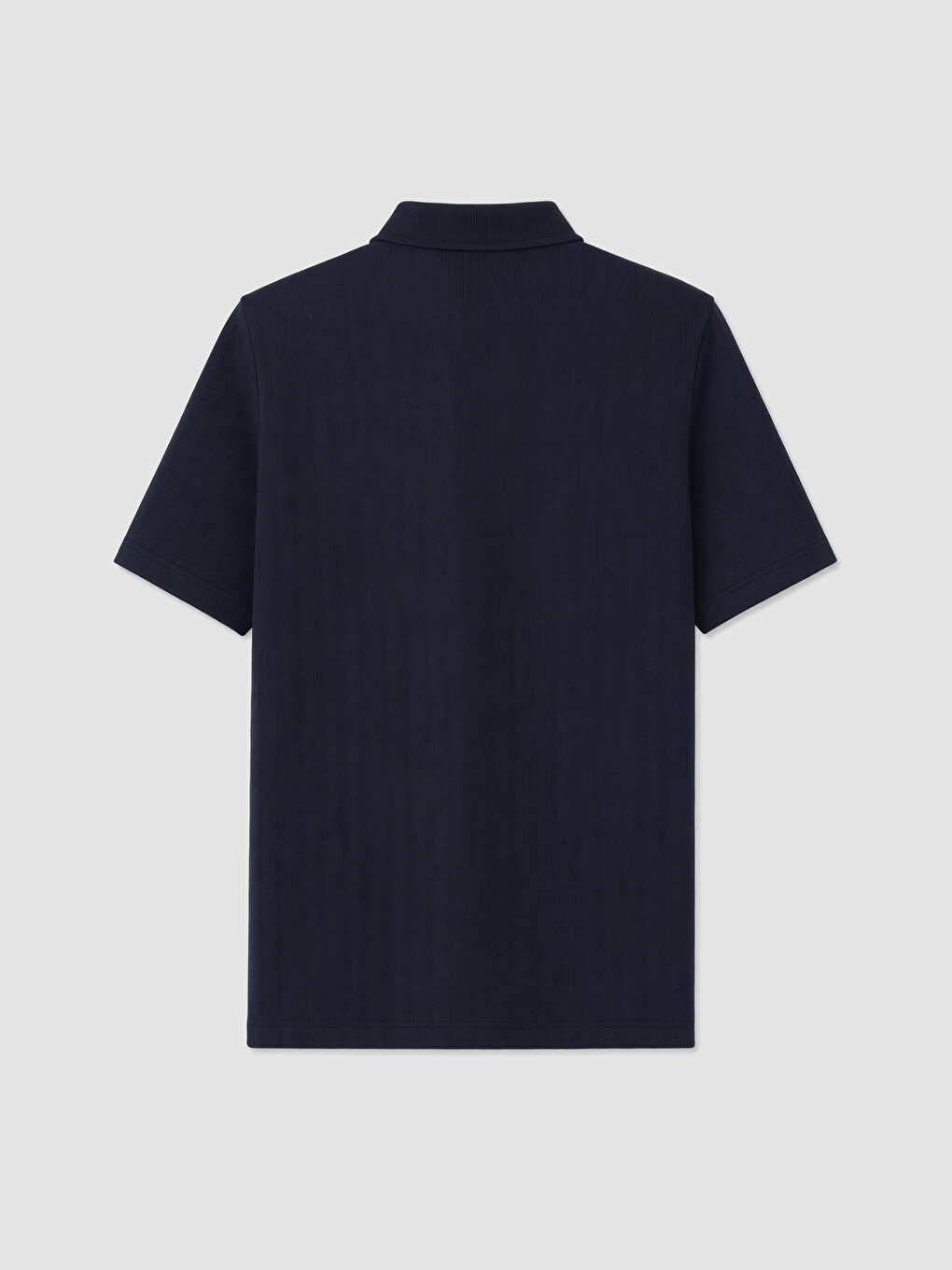 Lacivert Polo Yaka Dokulu Erkek Tişört-6