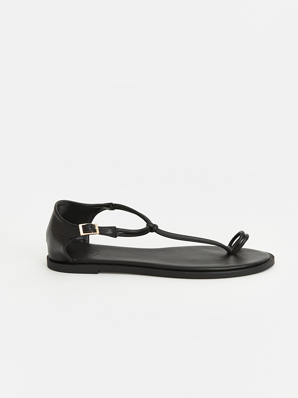 Siyah Parmak Arası Kadın Sandalet-1