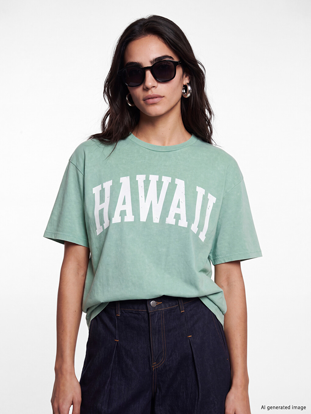 Дамска Тениска Hawaii С Щампа От 100% Памук