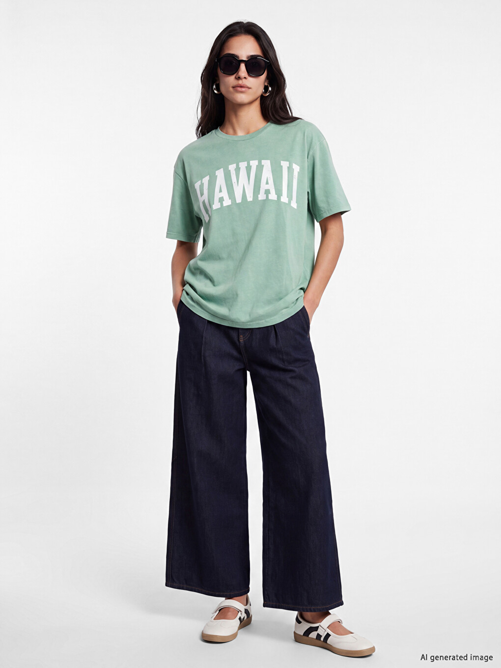 Дамска Тениска Hawaii С Щампа От 100% Памук-1