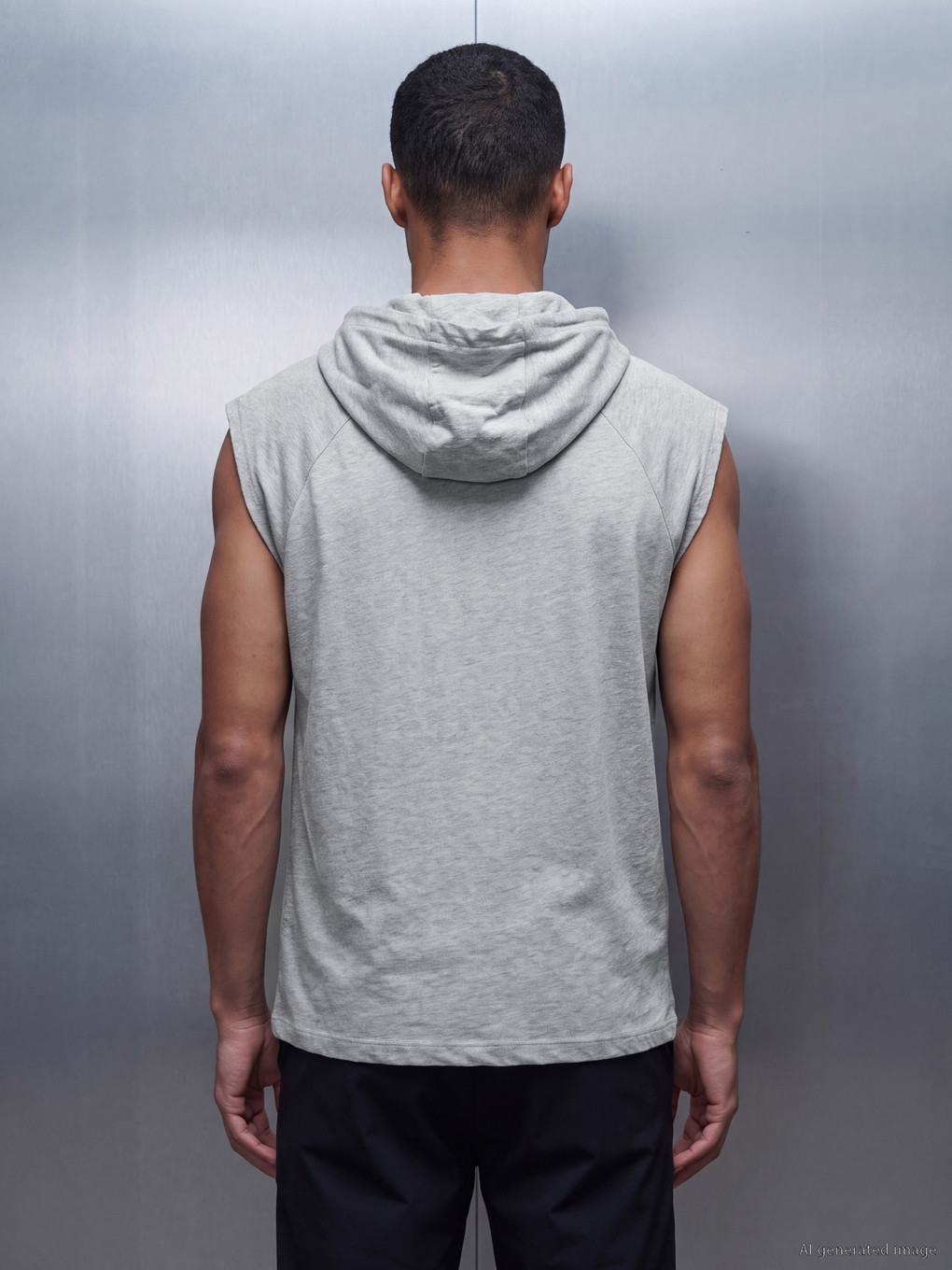 Hooded Men's Athletic Tank Top-3