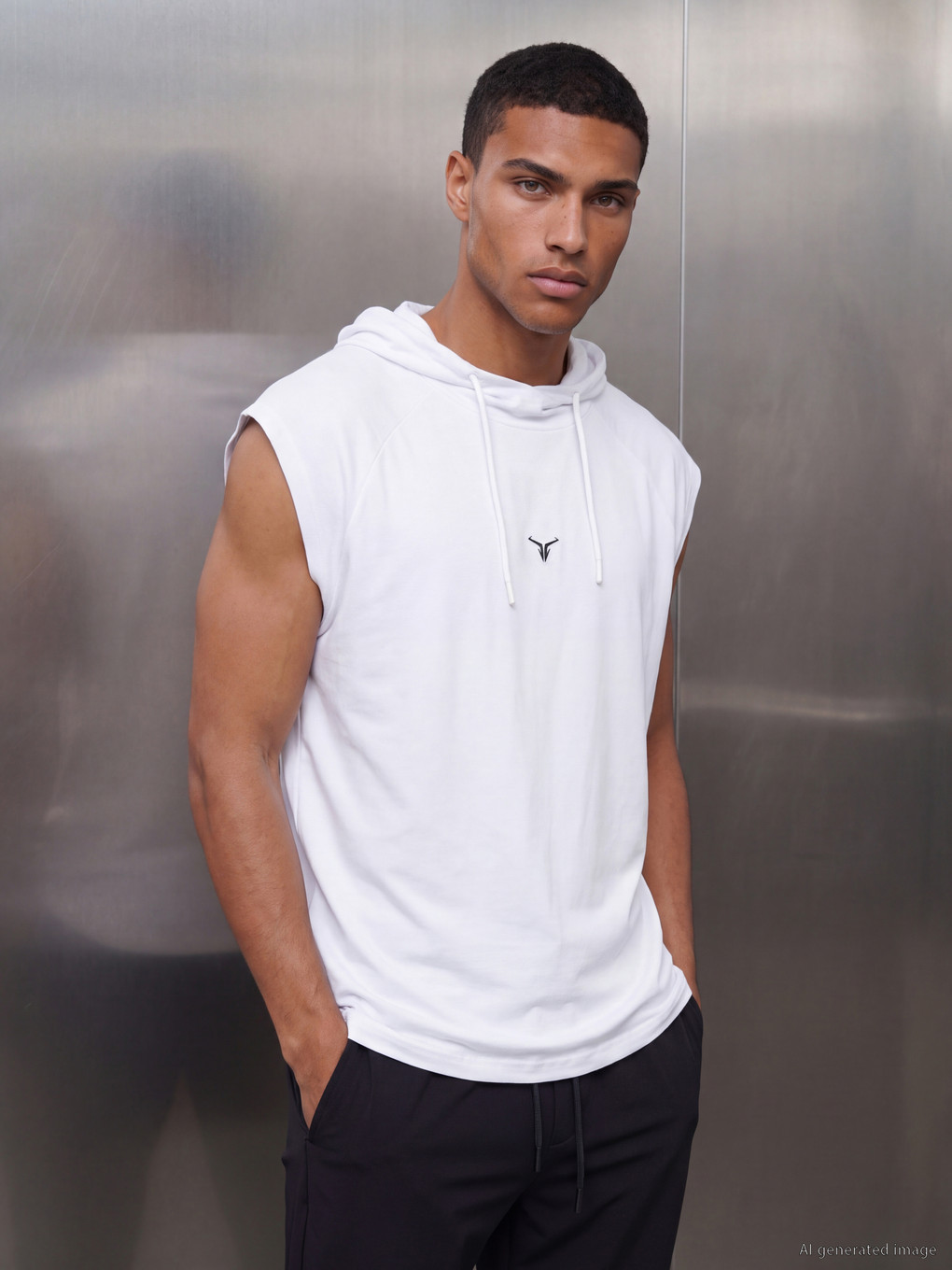Hooded Men's Athletic Tank Top