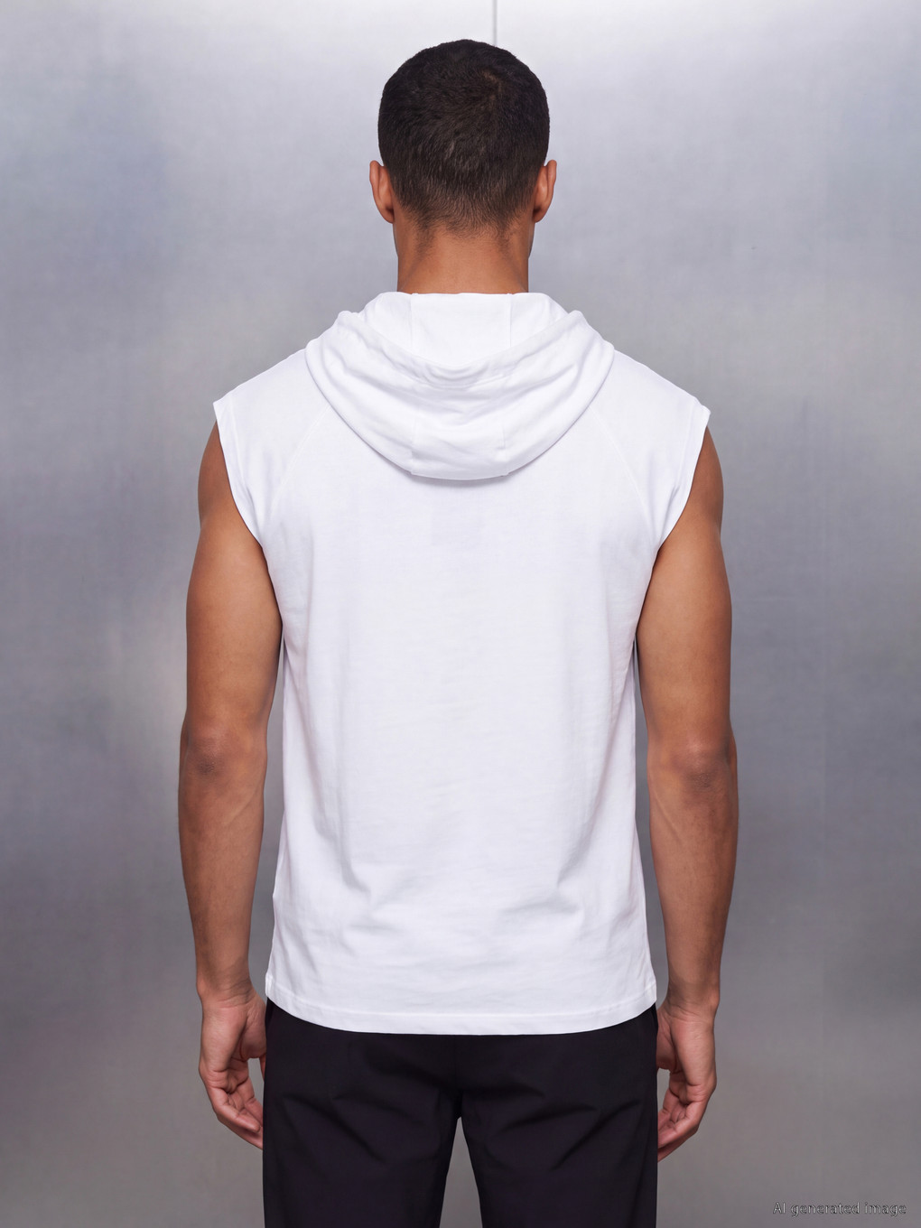 Hooded Men's Athletic Tank Top-3