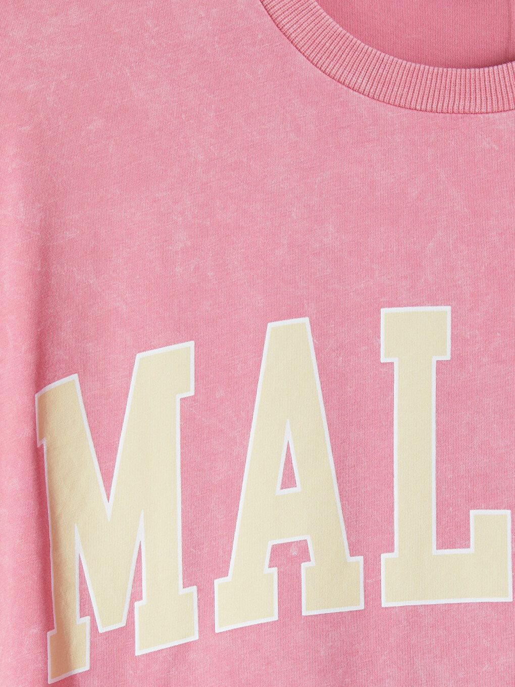 Pembe %100 Pamuklu Oversize Kadın Tişört-6