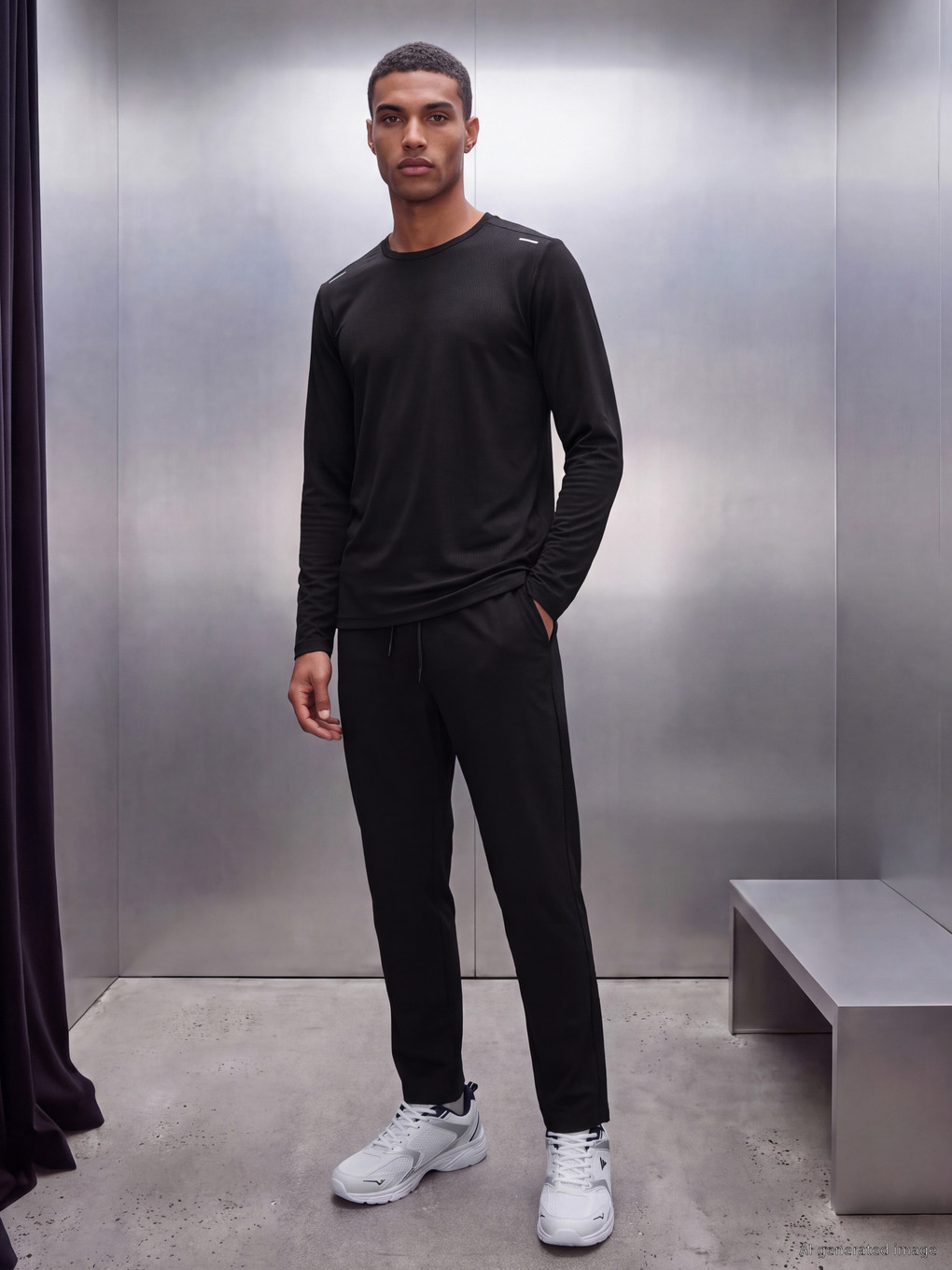 Man Black Sweatshirt-1