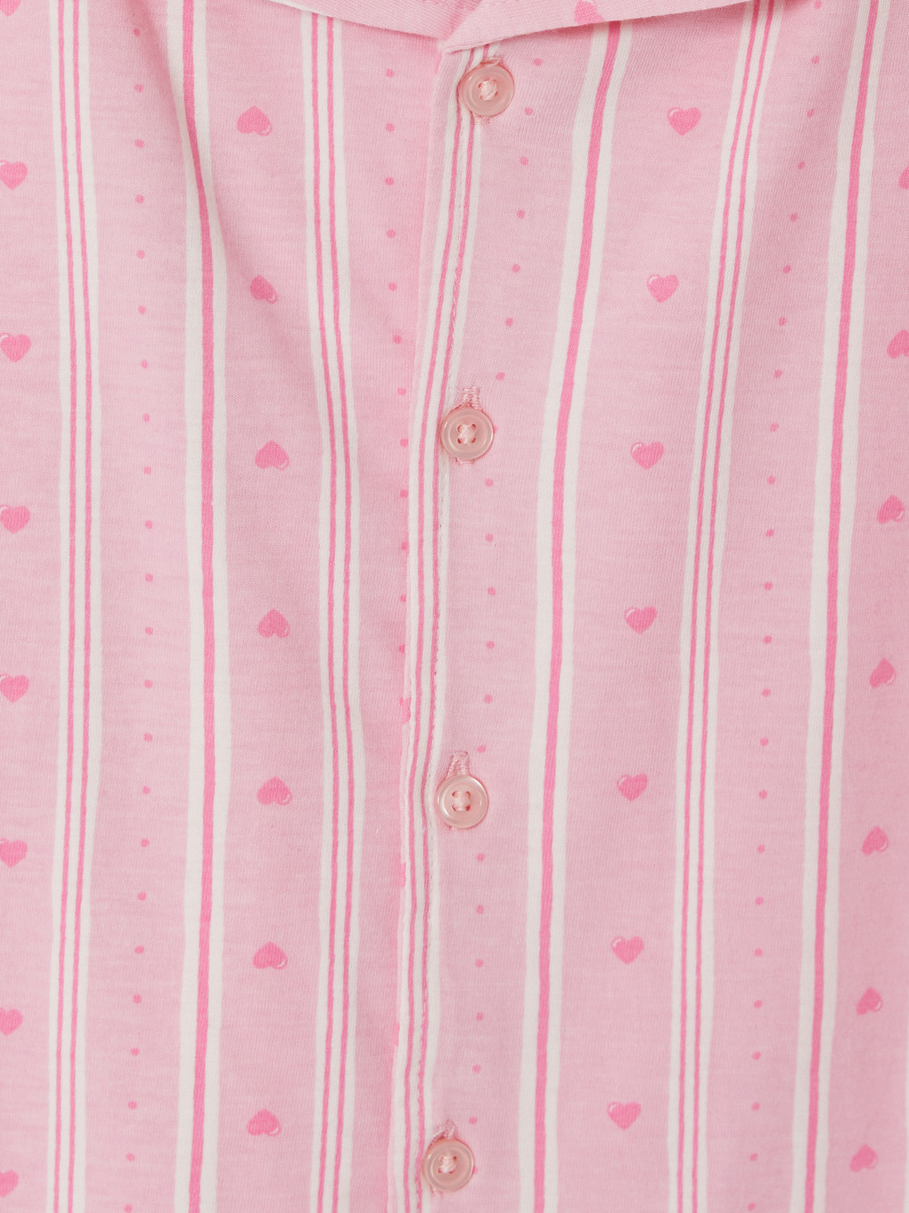 Collared Neck Girls' Shortie Pyjamas Set-2