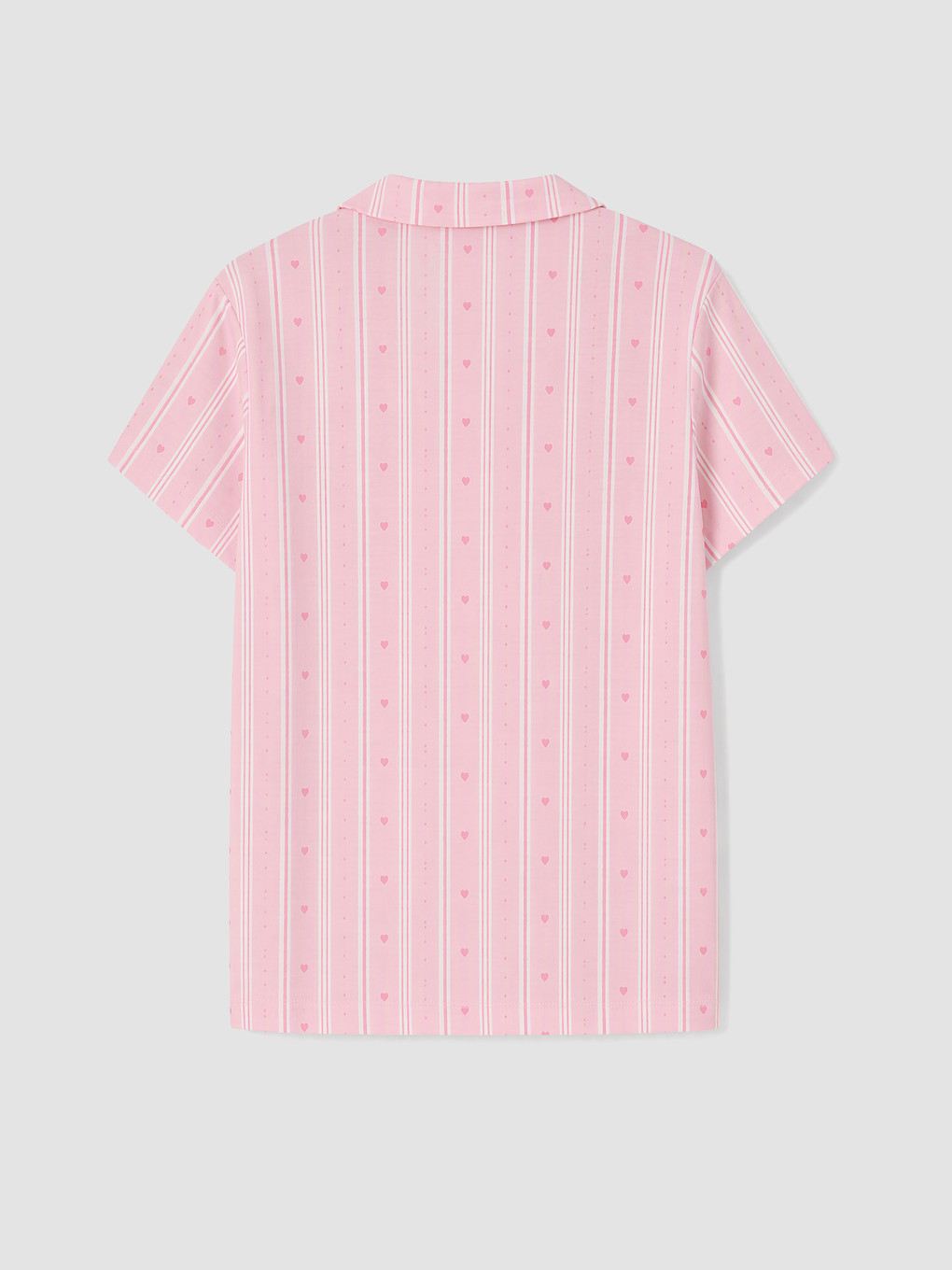 Collared Neck Girls' Shortie Pyjamas Set-3