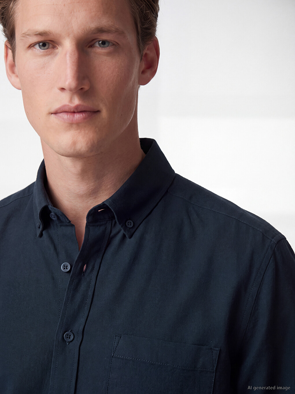 Regular Fit Men's Textured Shirt-2