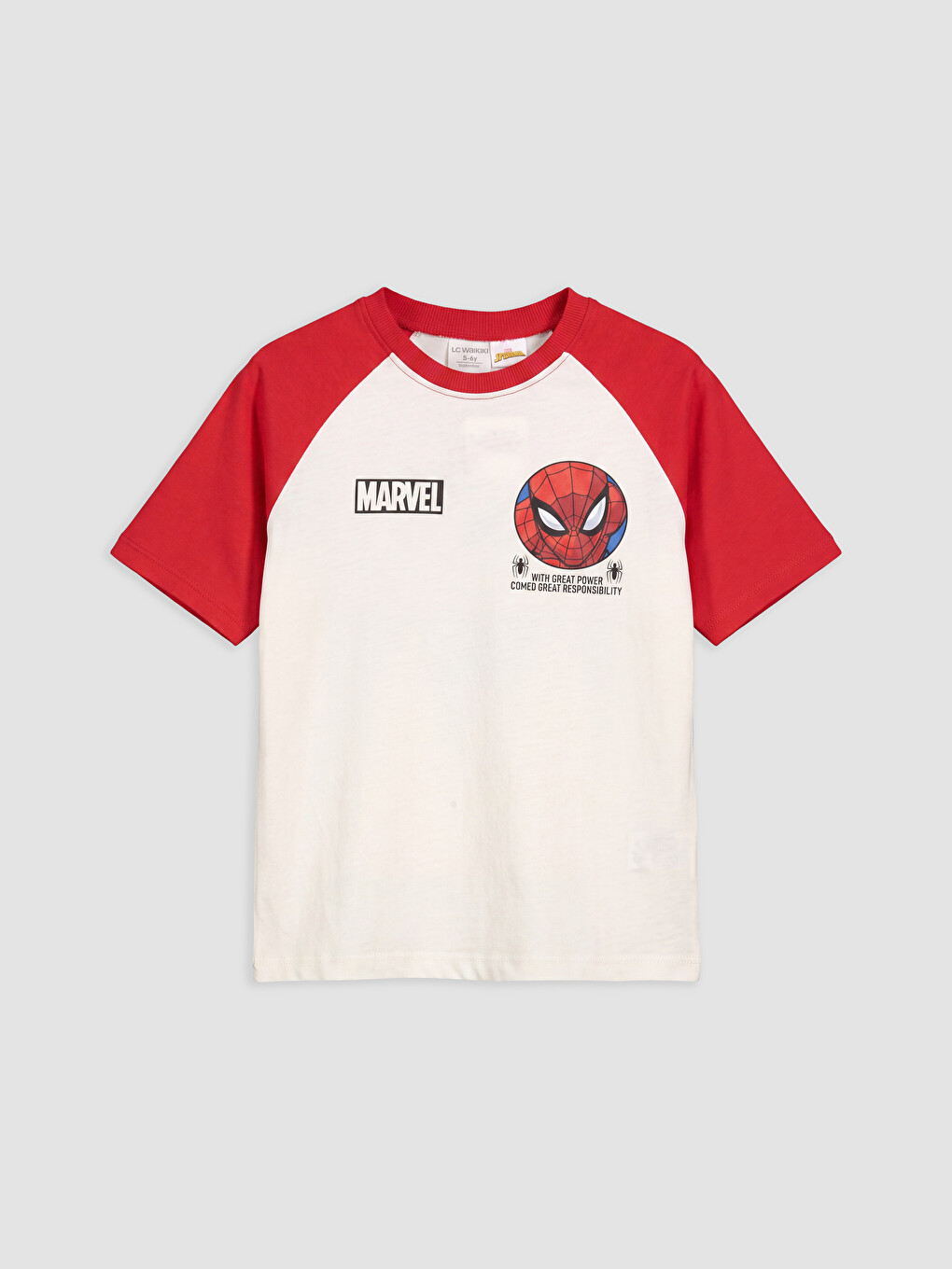Bej Spider-man Lisanslı Erkek Çocuk Şortlu Takım-1
