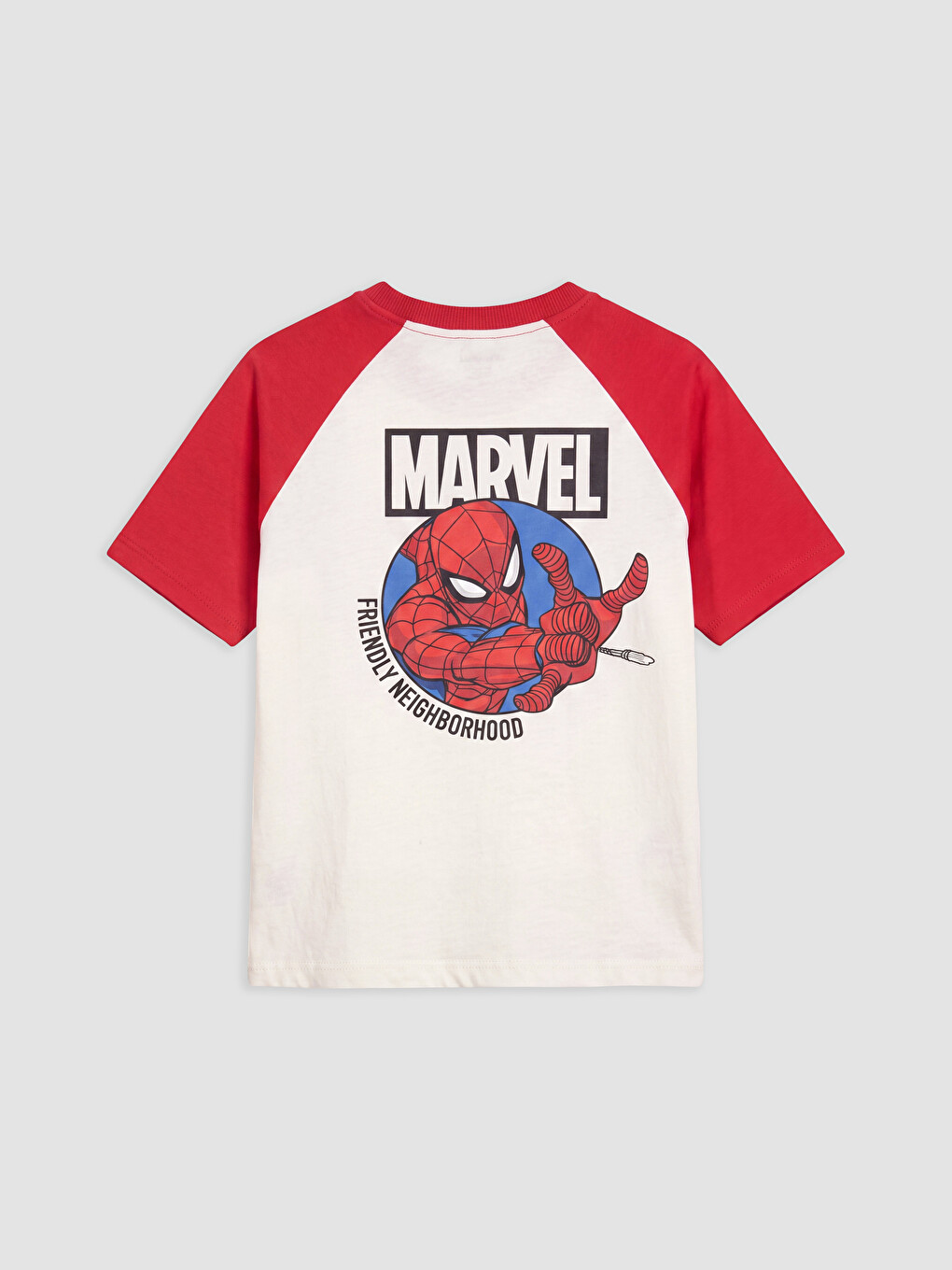 Bej Spider-man Lisanslı Erkek Çocuk Şortlu Takım-2