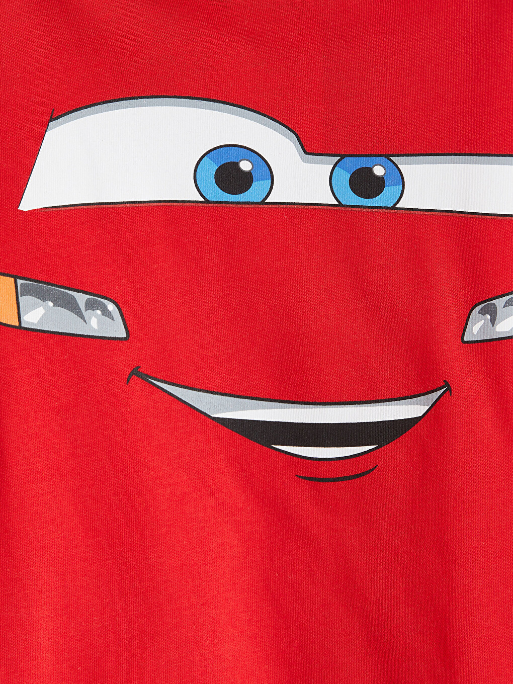 Kırmızı Cars Baskılı Erkek Çocuk Şortlu Pijama Takımı-2