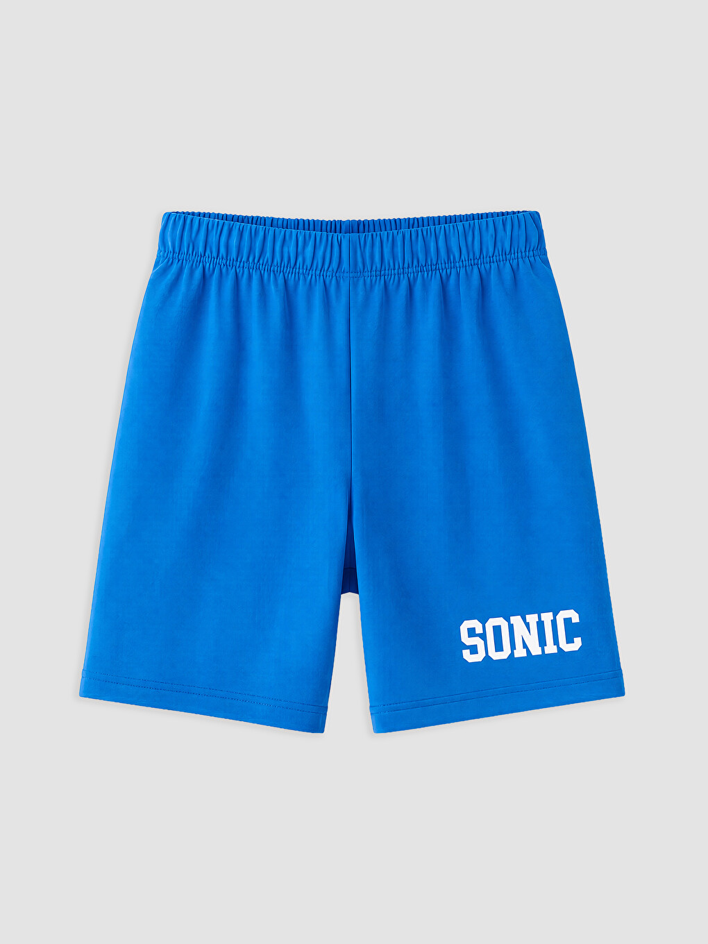 Mavi Erkek Çocuk Sonic Baskılı Şortlu Pijama Takımı-3