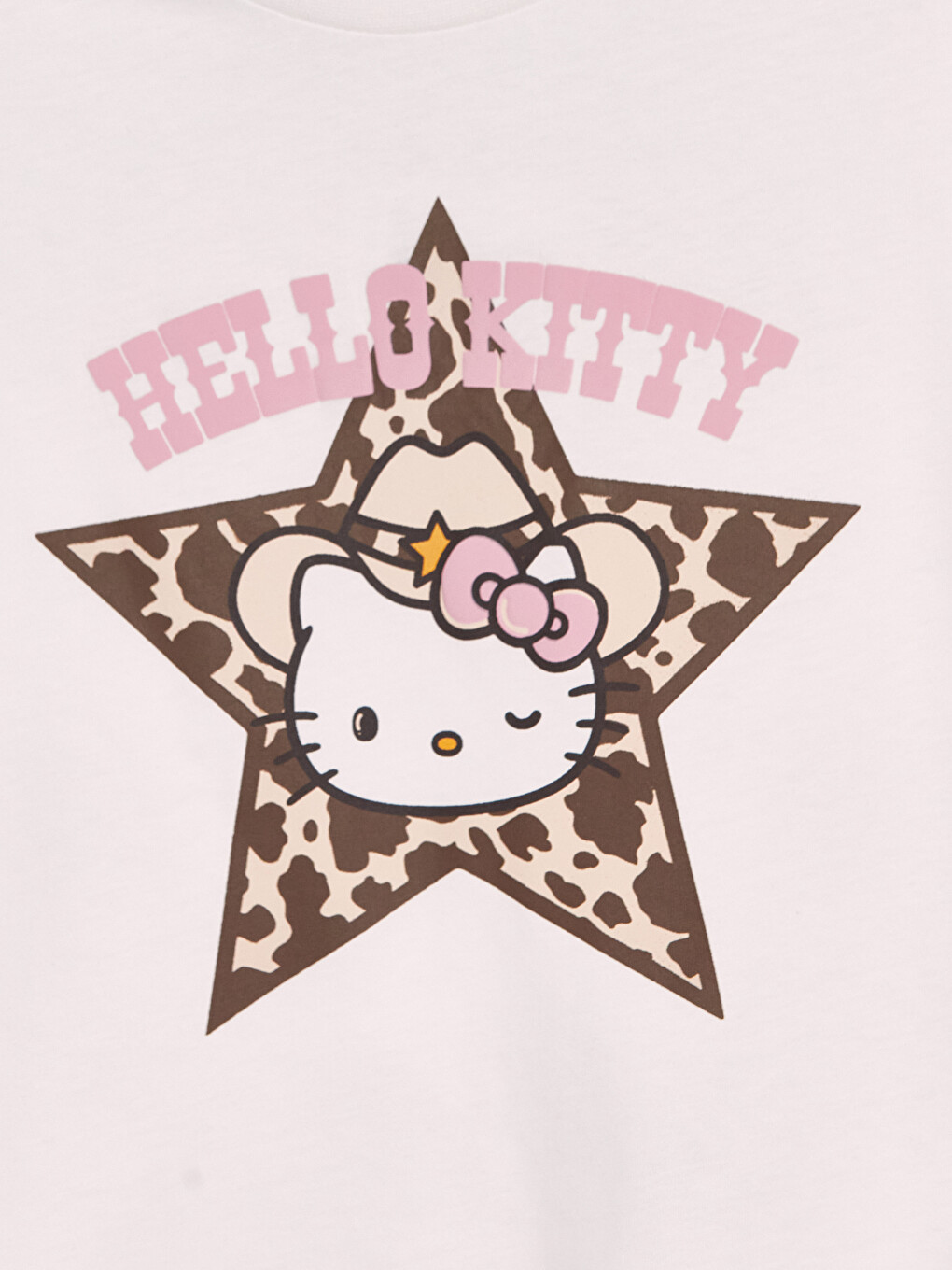 Beyaz Hello Kitty Baskılı Kız Çocuk Tişört-2