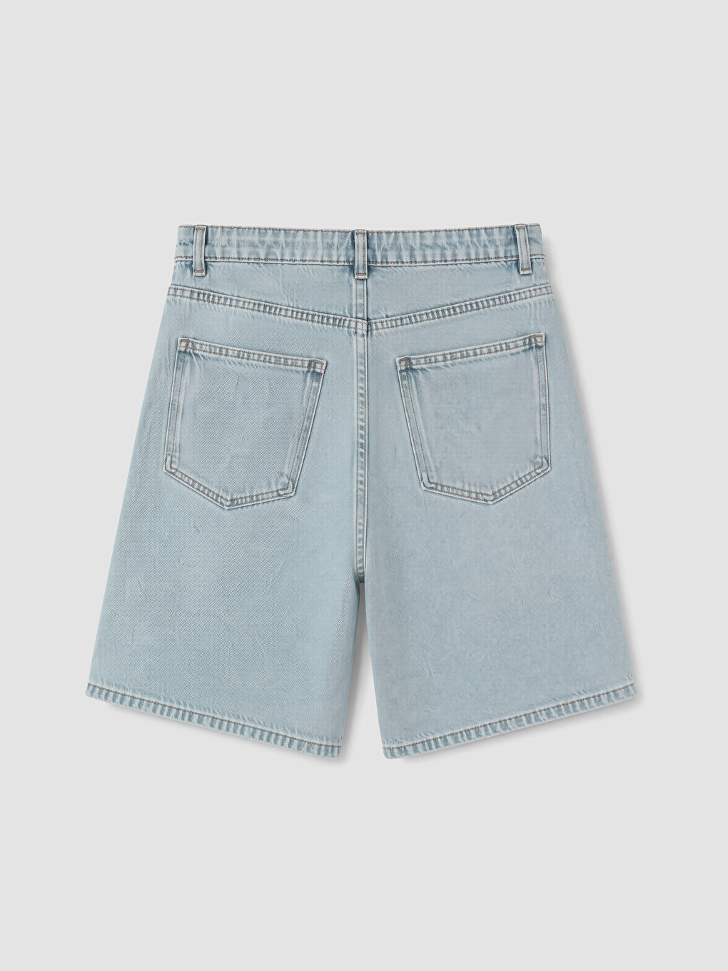 Regular Fit Erkek Jean Şort-2