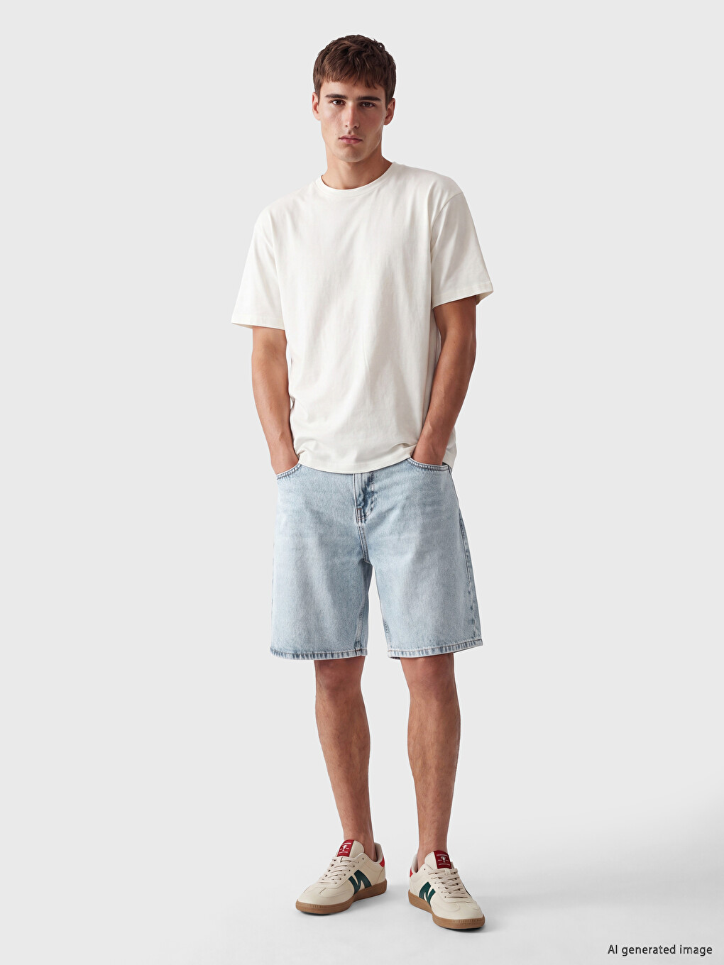 Regular Fit Men's Jean Shorts-1