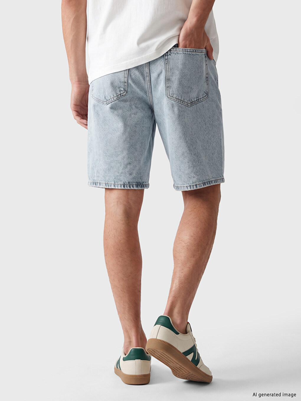 Regular Fit Men's Jean Shorts-3