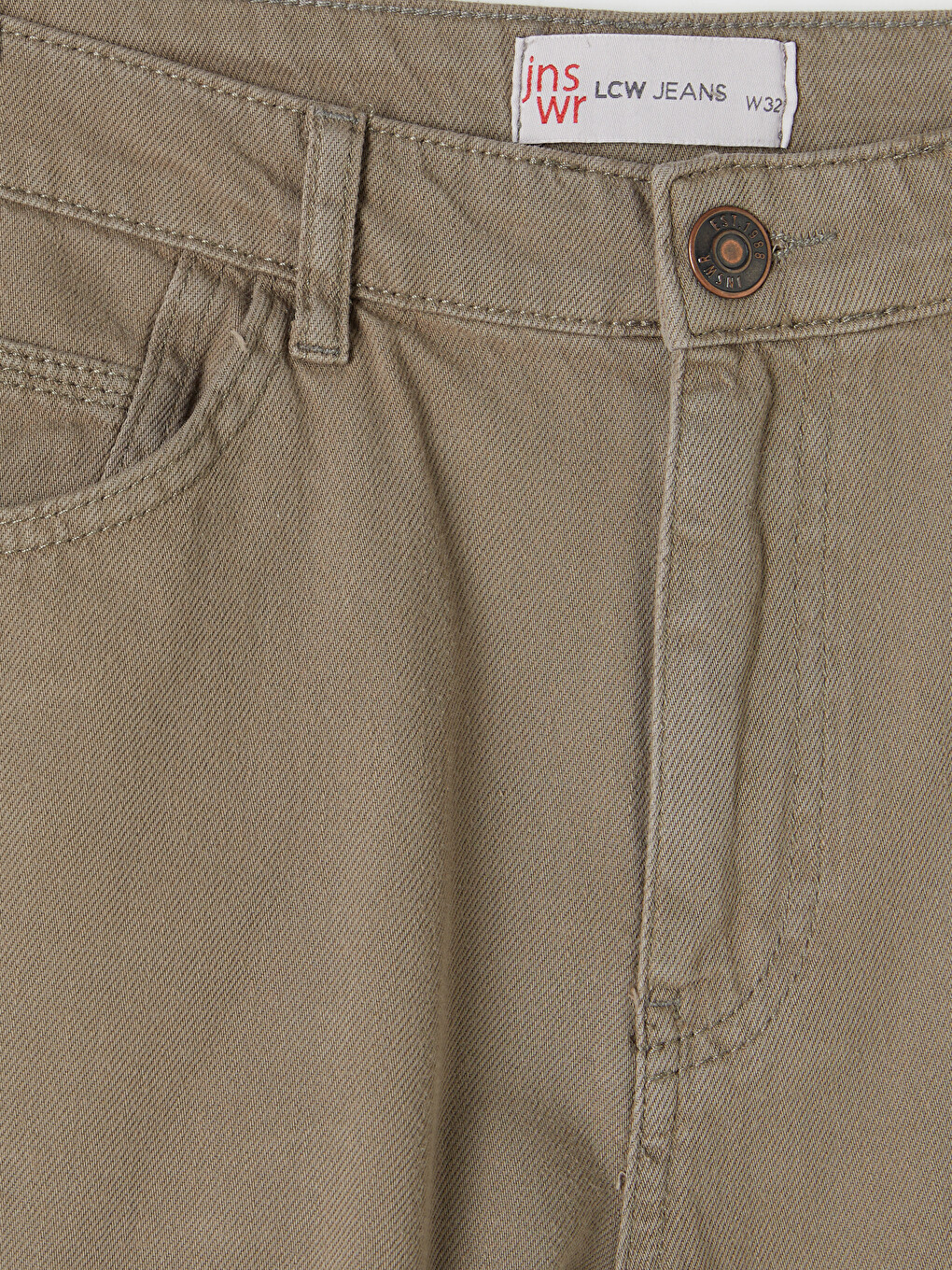 Haki Baggy Fit Erkek Jean Şort-2