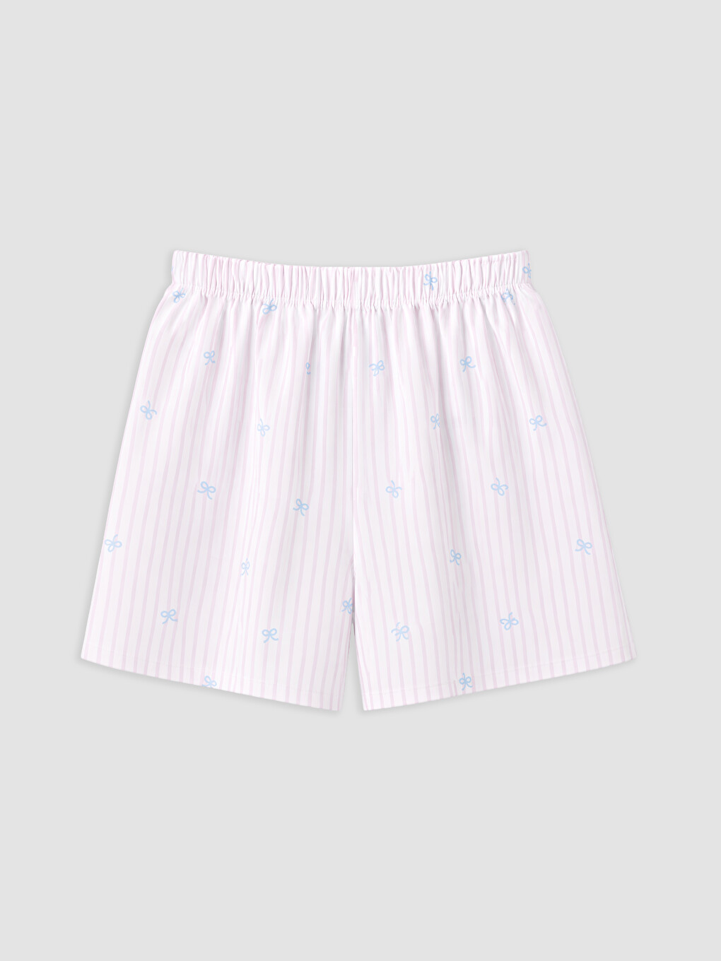 Beyaz Bisiklet Yaka Kız Çocuk Şortlu Pijama Takımı-4