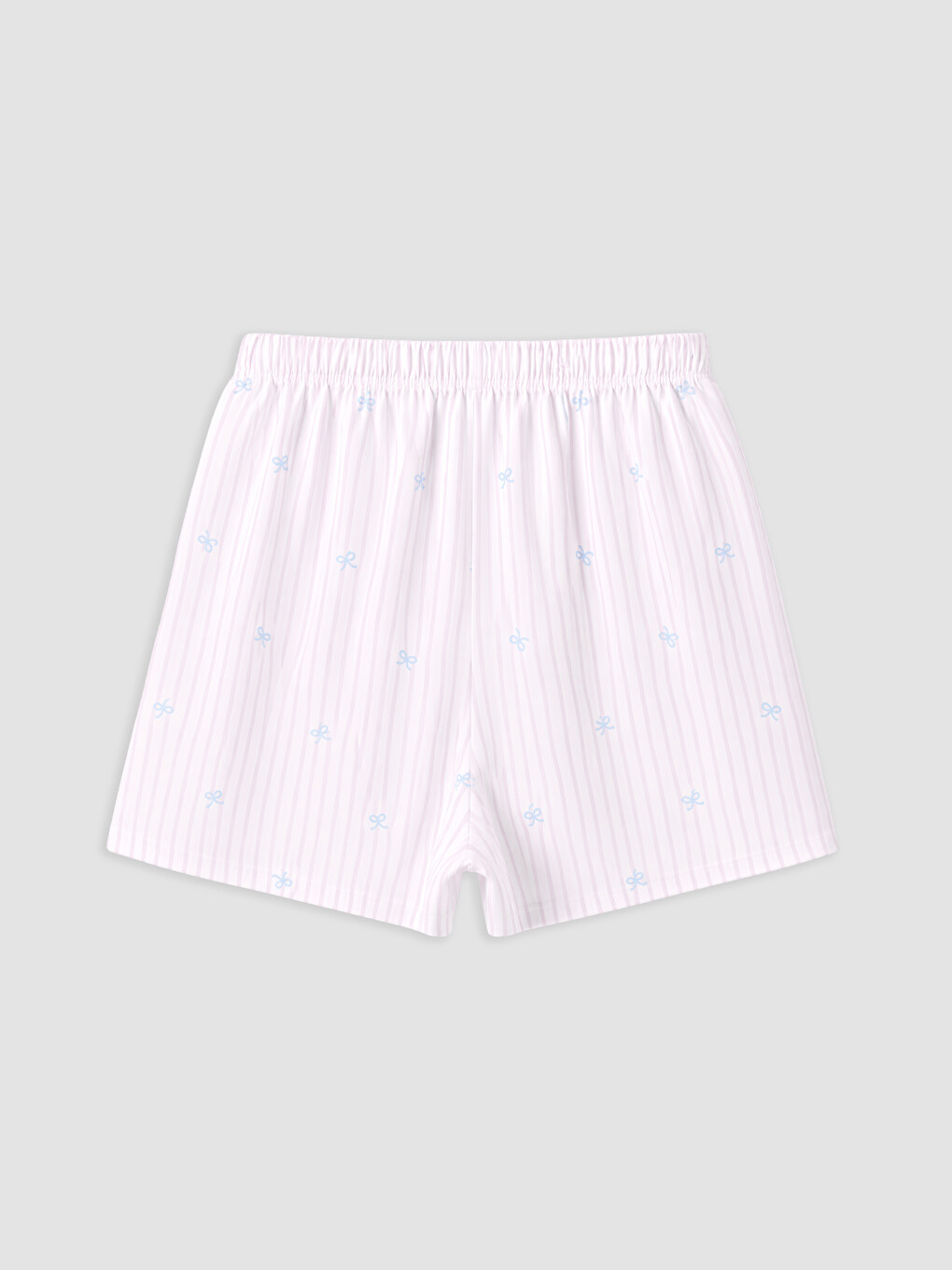 Beyaz Bisiklet Yaka Kız Çocuk Şortlu Pijama Takımı-5