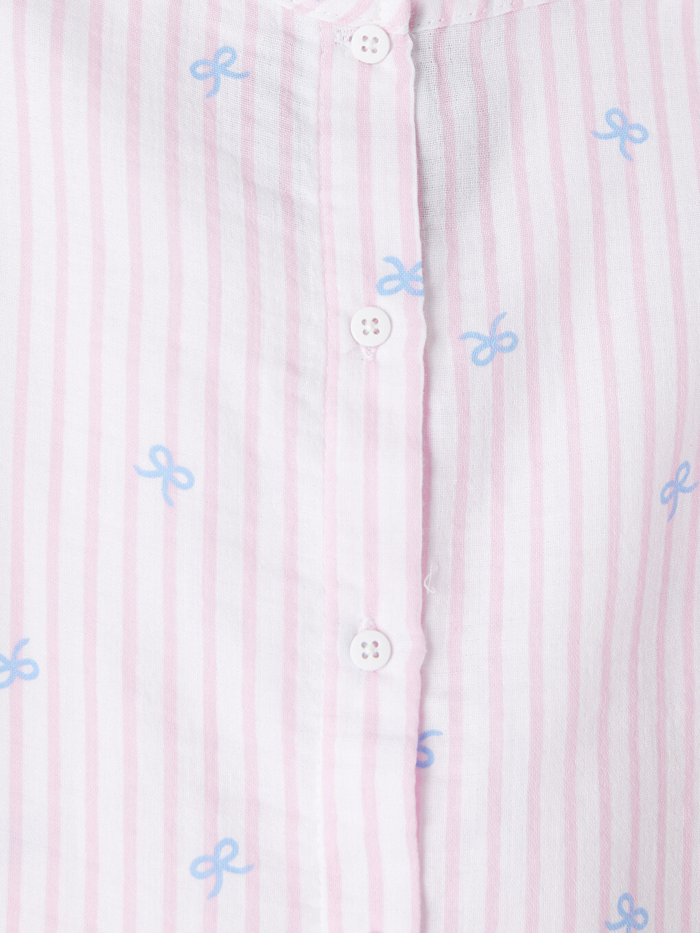 Beyaz Bisiklet Yaka Kız Çocuk Şortlu Pijama Takımı-6