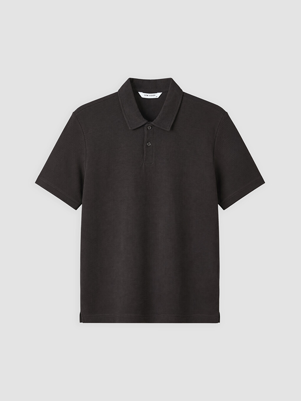 Polo Collar Textured Men's T-shirt-4