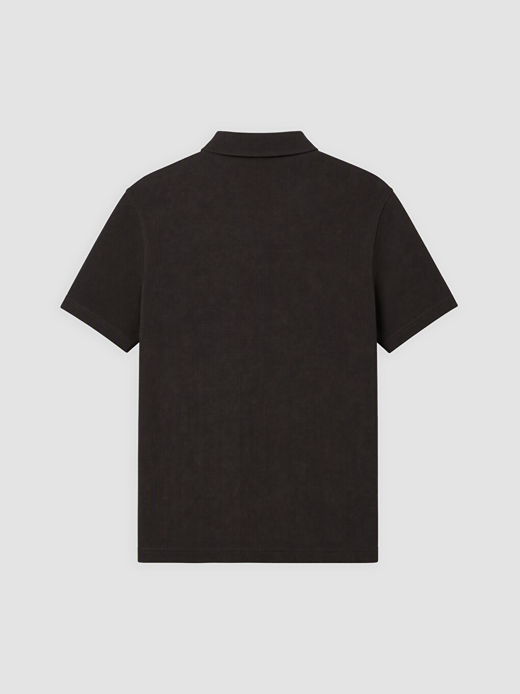 Polo Collar Textured Men's T-shirt-5