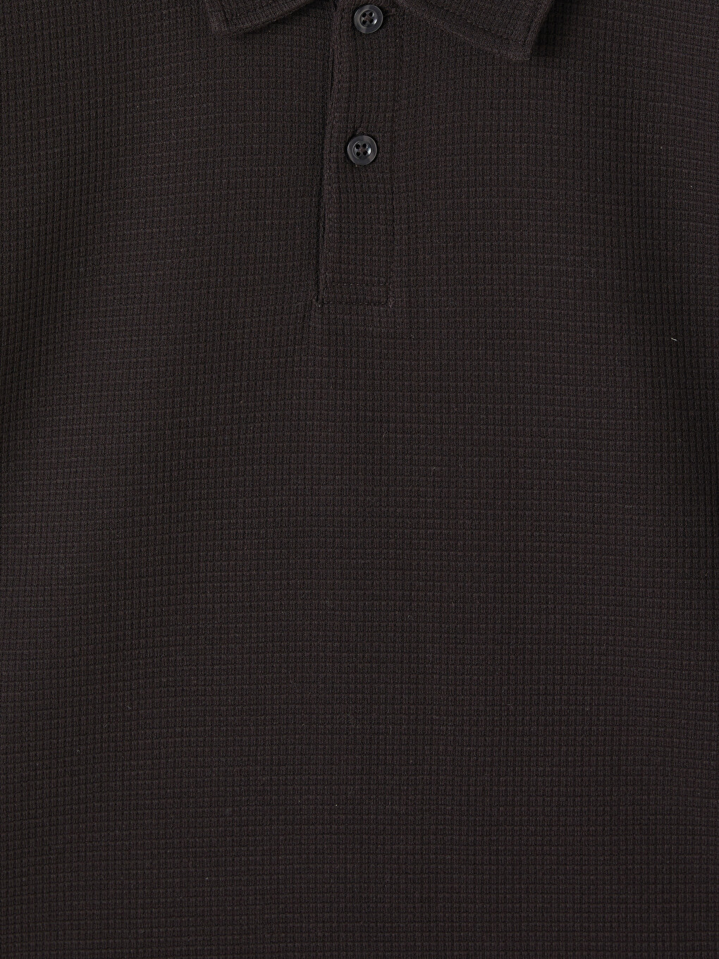 Polo Collar Textured Men's T-shirt-6