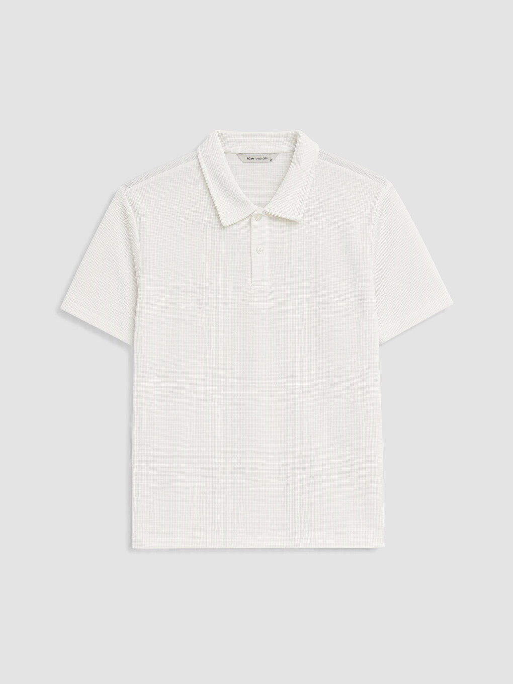 Polo Collar Textured Men's T-shirt-4