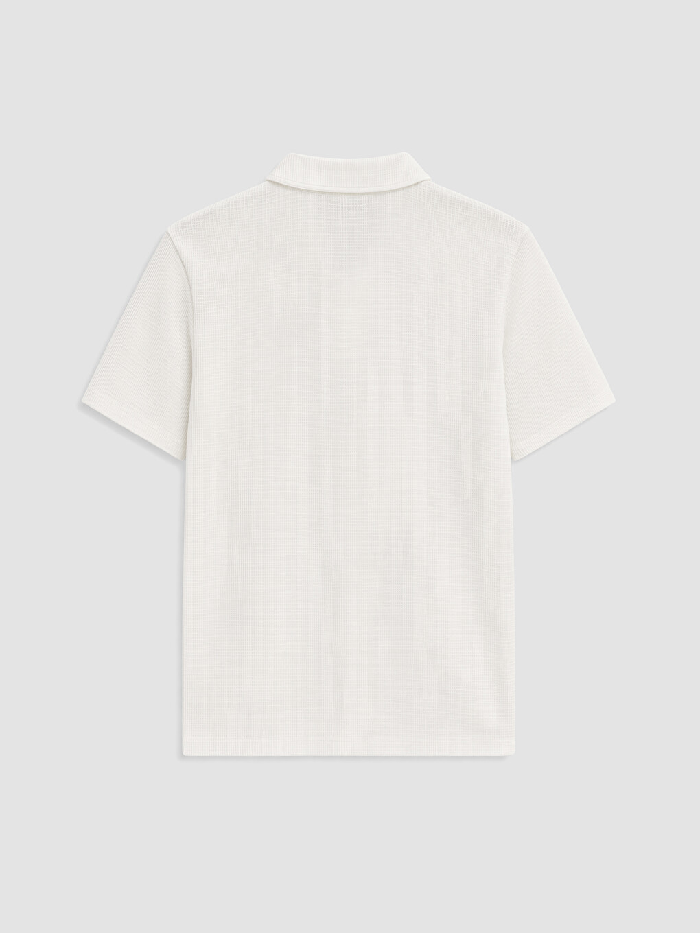 Polo Collar Textured Men's T-shirt-6