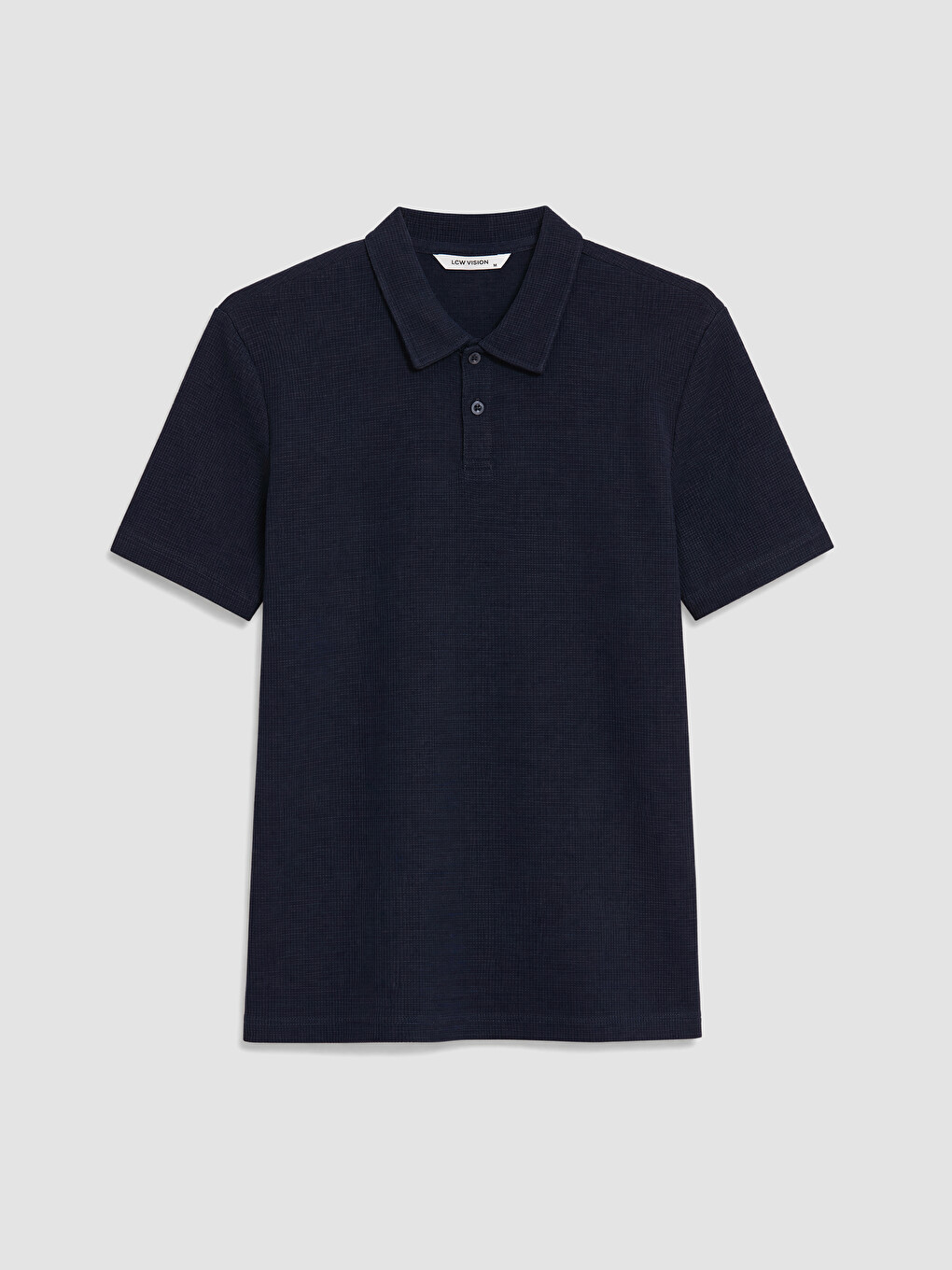 Polo Collar Textured Men's T-shirt-4