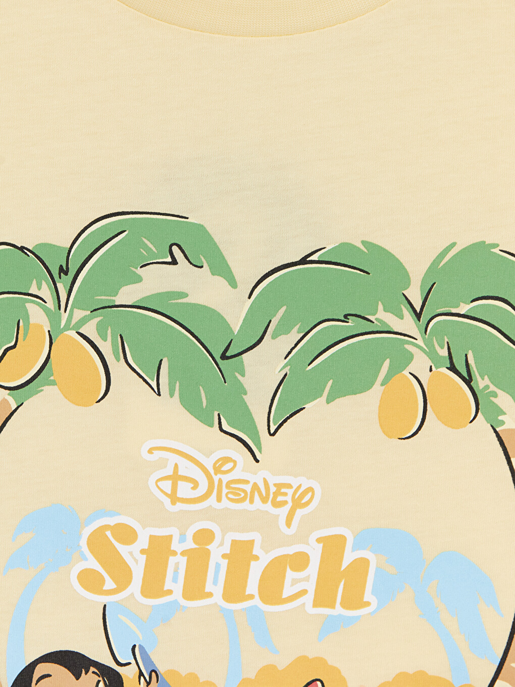 Sarı Stitch Baskılı Kız Çocuk Takım-3