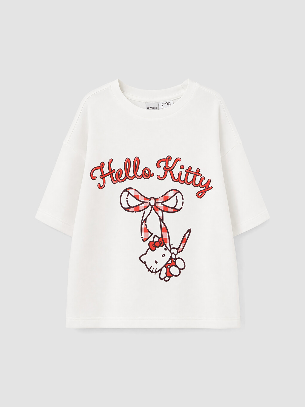 Beyaz Hello Kitty Baskılı Kız Çocuk Pijama Takımı-1