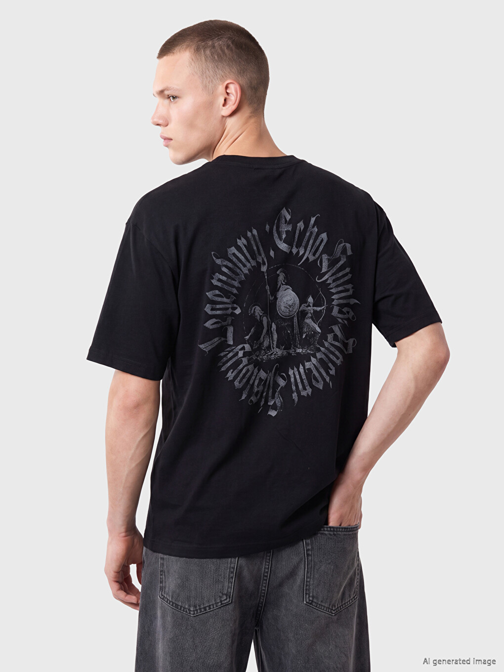Crew Neck Embroidered Men's T-shirt