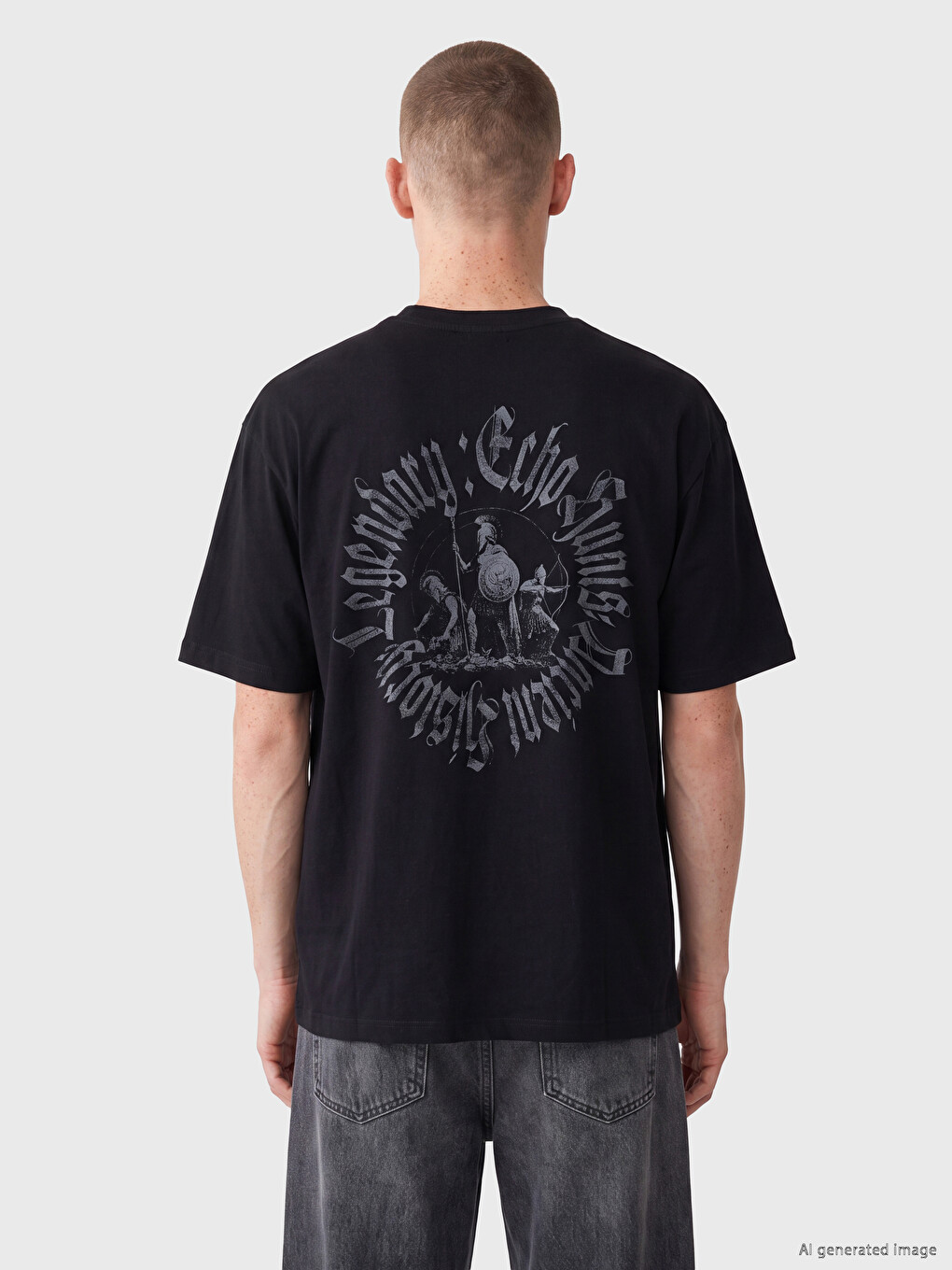 Crew Neck Embroidered Men's T-shirt-3