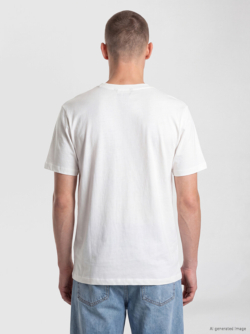 Crew Neck Bodrum Printed Jersey Men's T-shirt-3