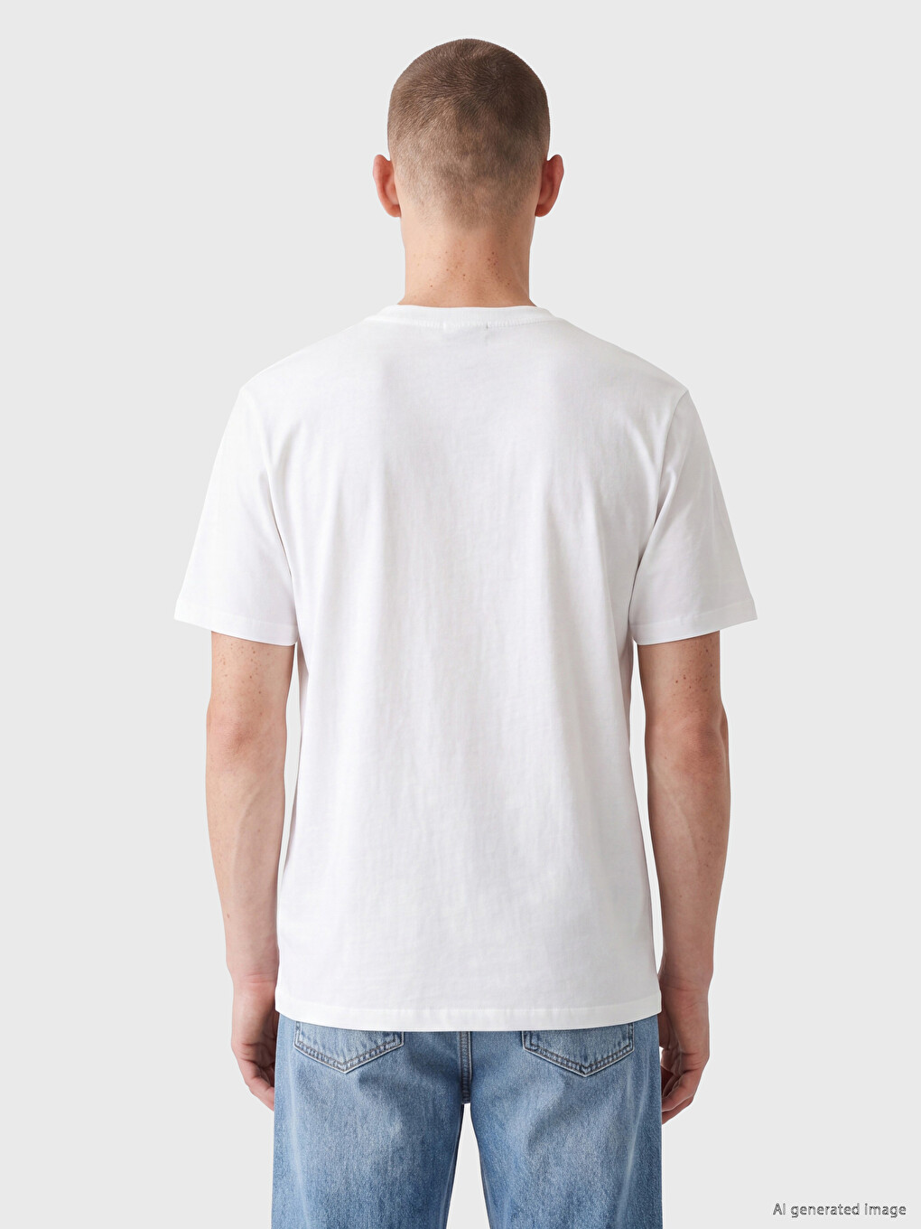 Crew Neck Alaçatı Printed Men's T-shirt-3