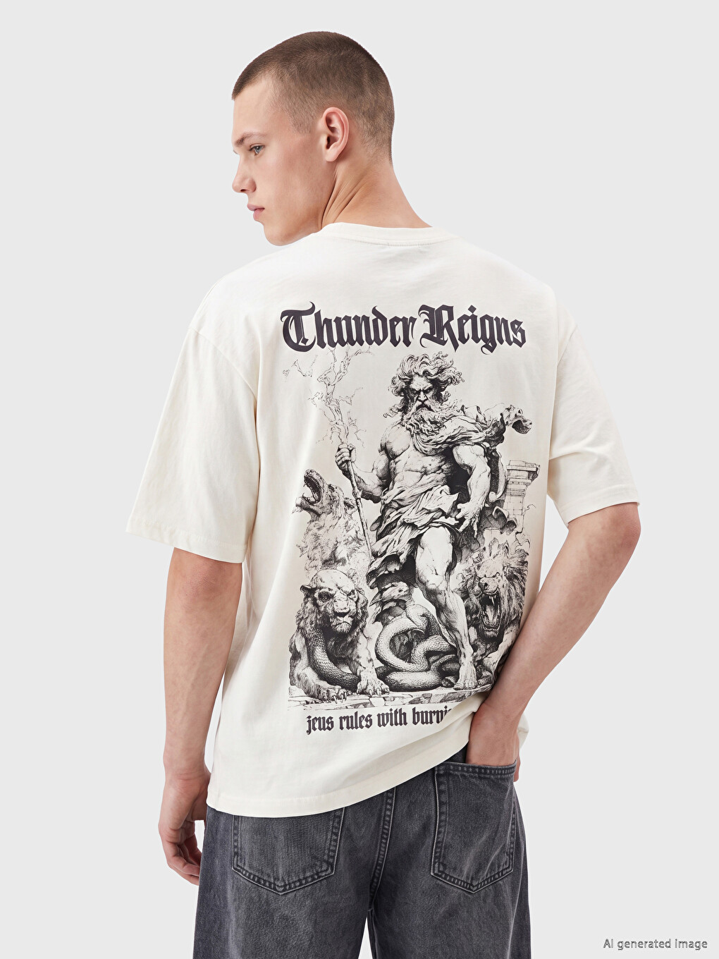 Crew Neck Printed Men's T-shirt