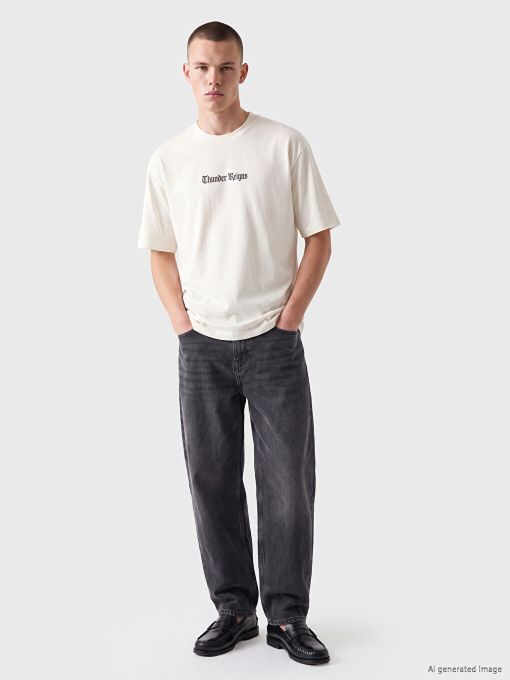 Crew Neck Printed Men's T-shirt-1