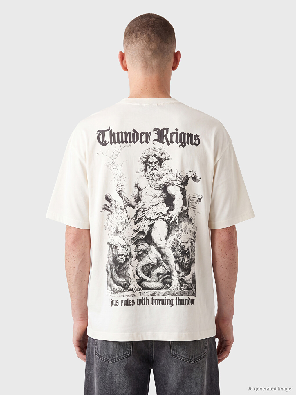 Crew Neck Printed Men's T-shirt-3